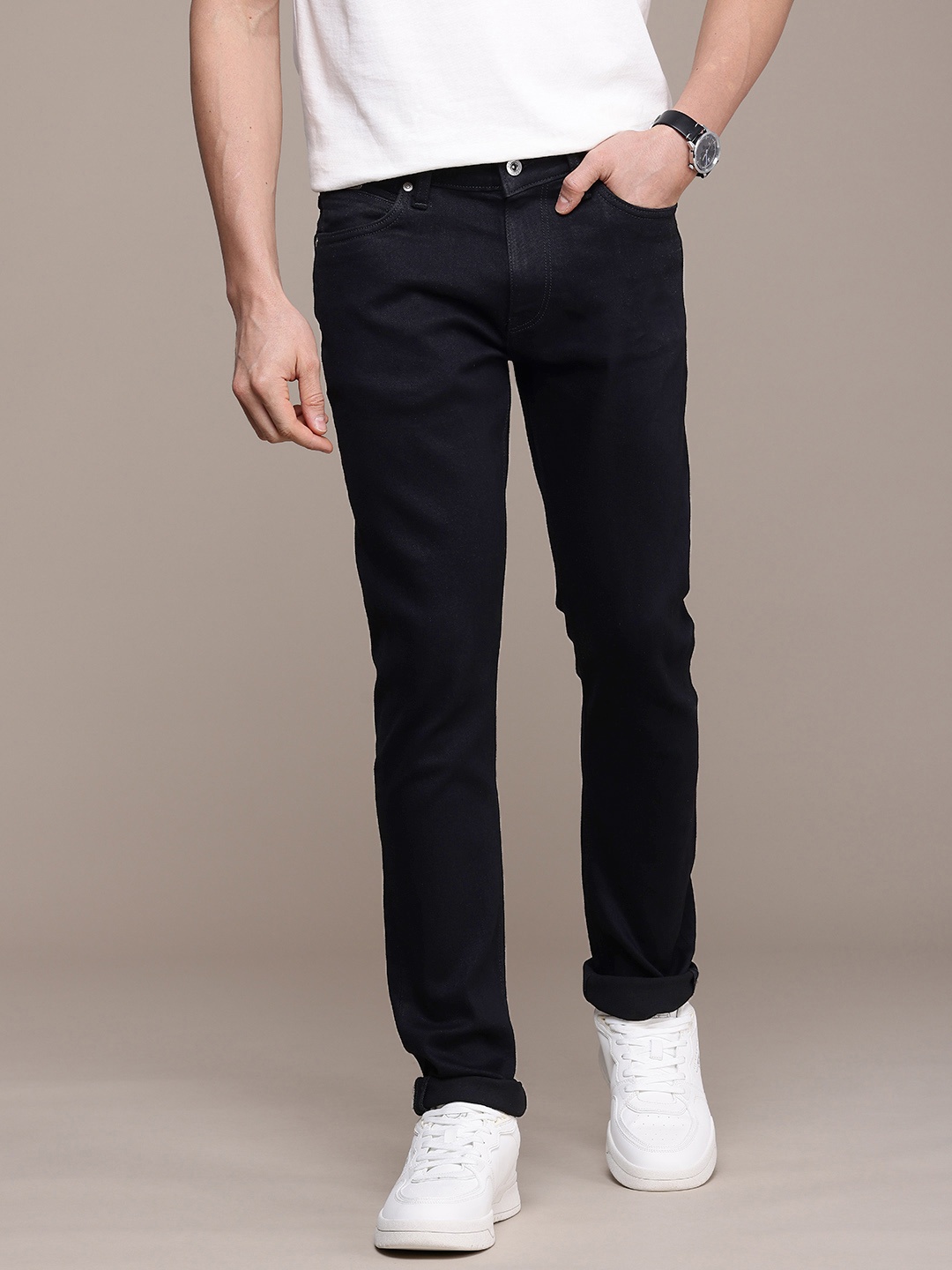 

Nautica Men Slim Fit Stretchable Jeans, Black