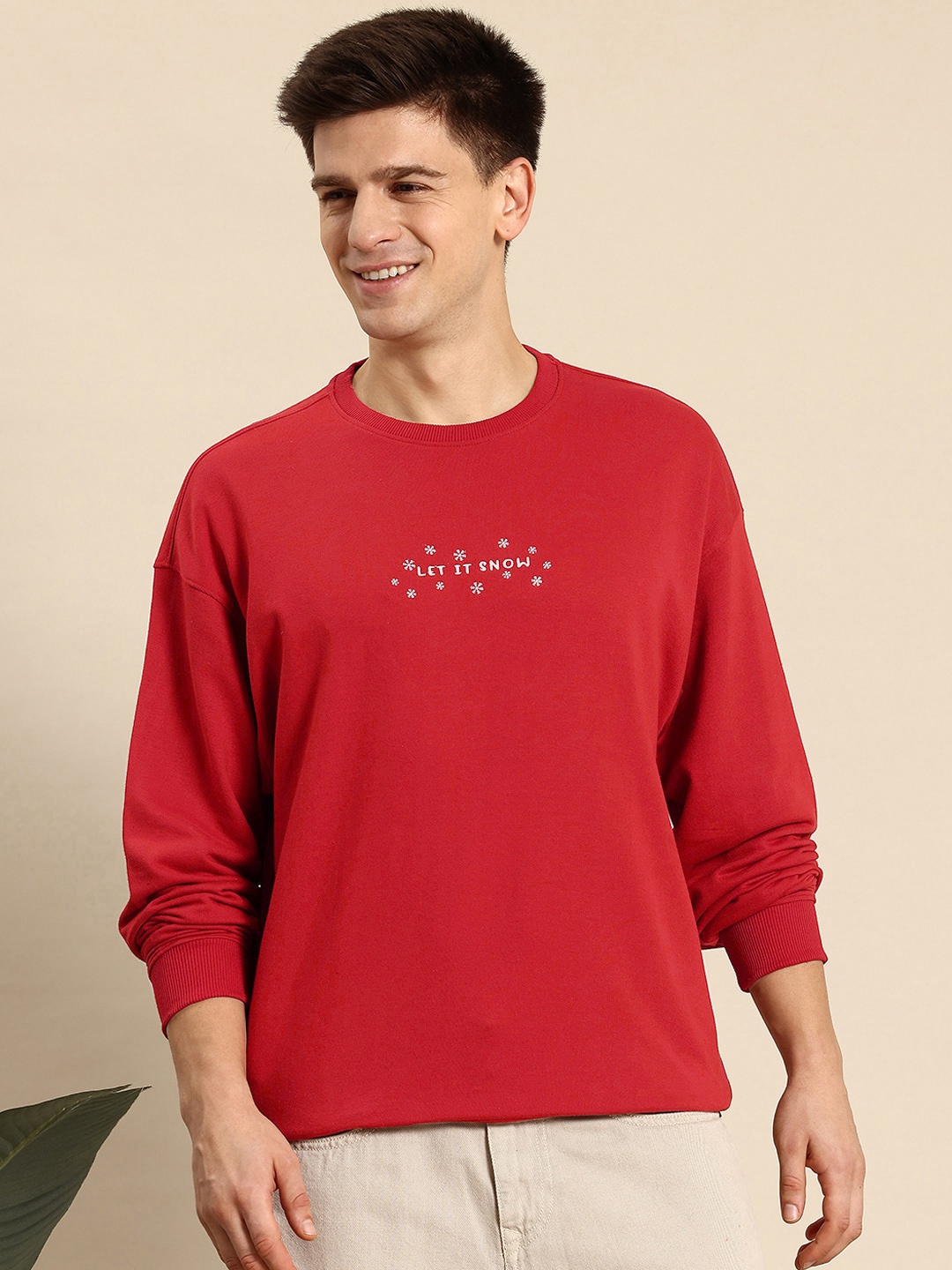 

Mast & Harbour Printed Detail Sweatshirt, Red