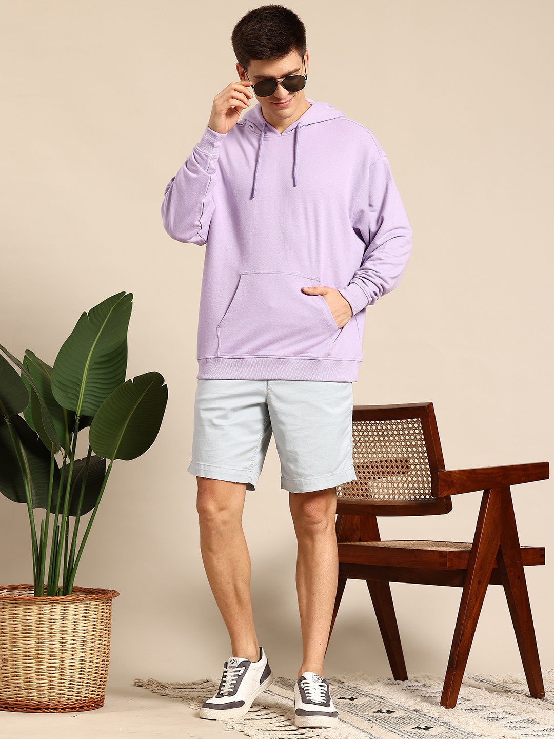 

Mast & Harbour Hooded Sweatshirt, Lavender