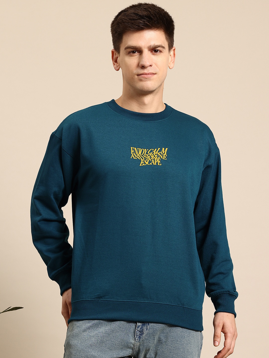 

Mast & Harbour Printed Sweatshirt, Teal