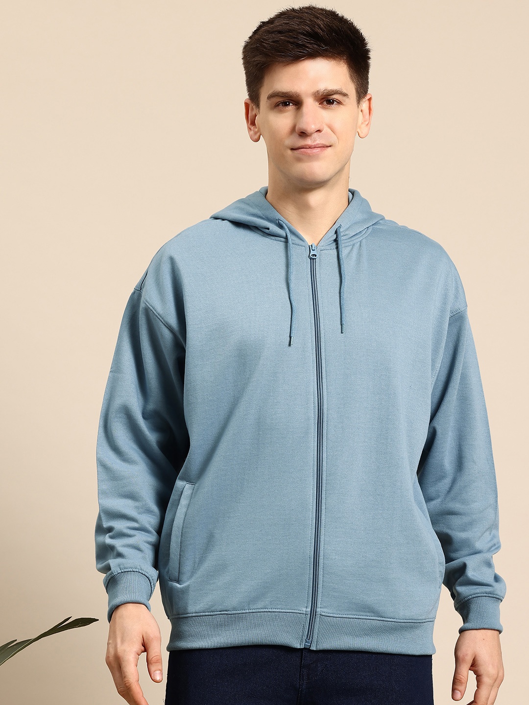 

Mast & Harbour Men Hooded Sweatshirt, Blue