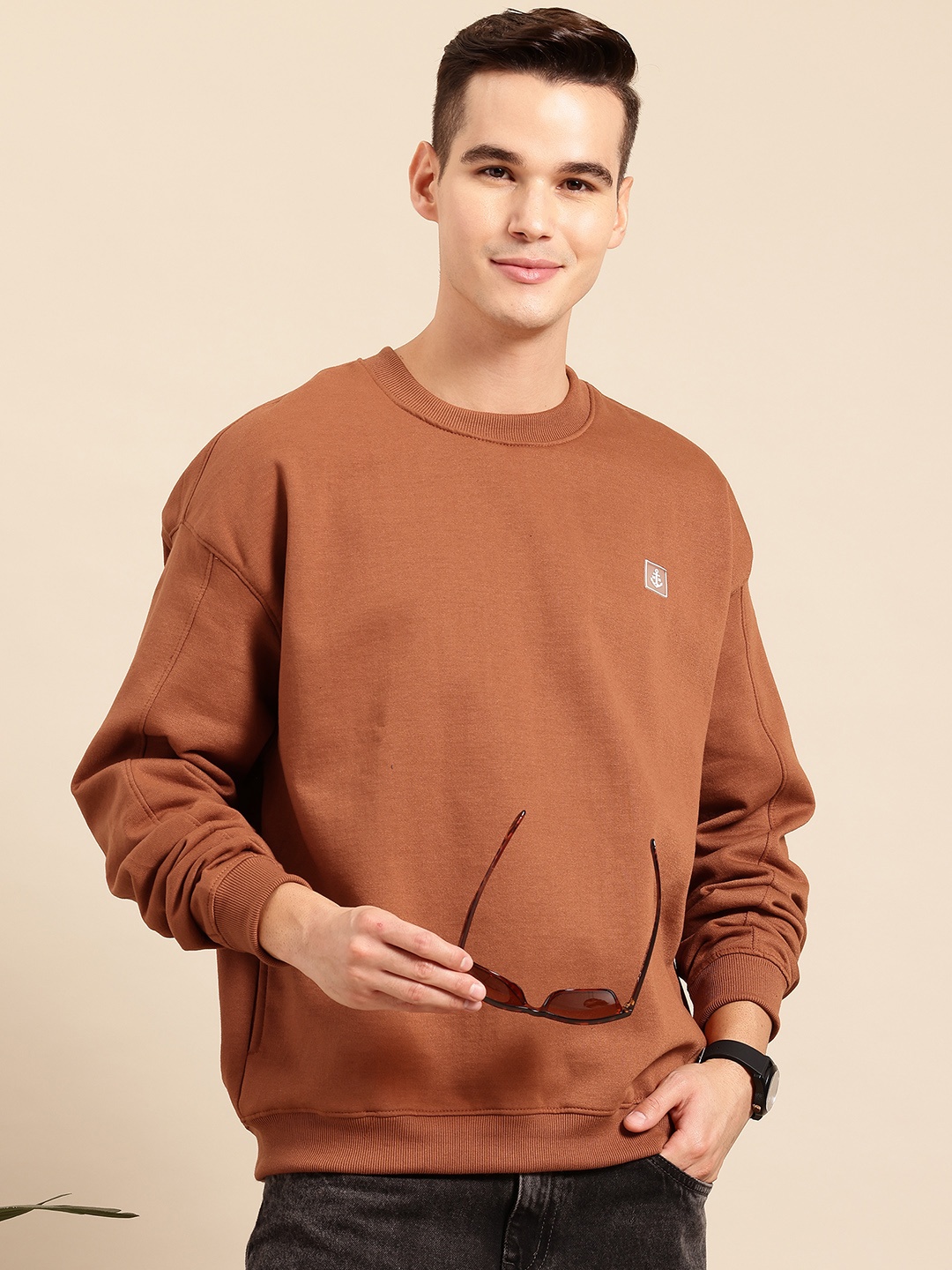 

Mast & Harbour Men Sweatshirt, Brown