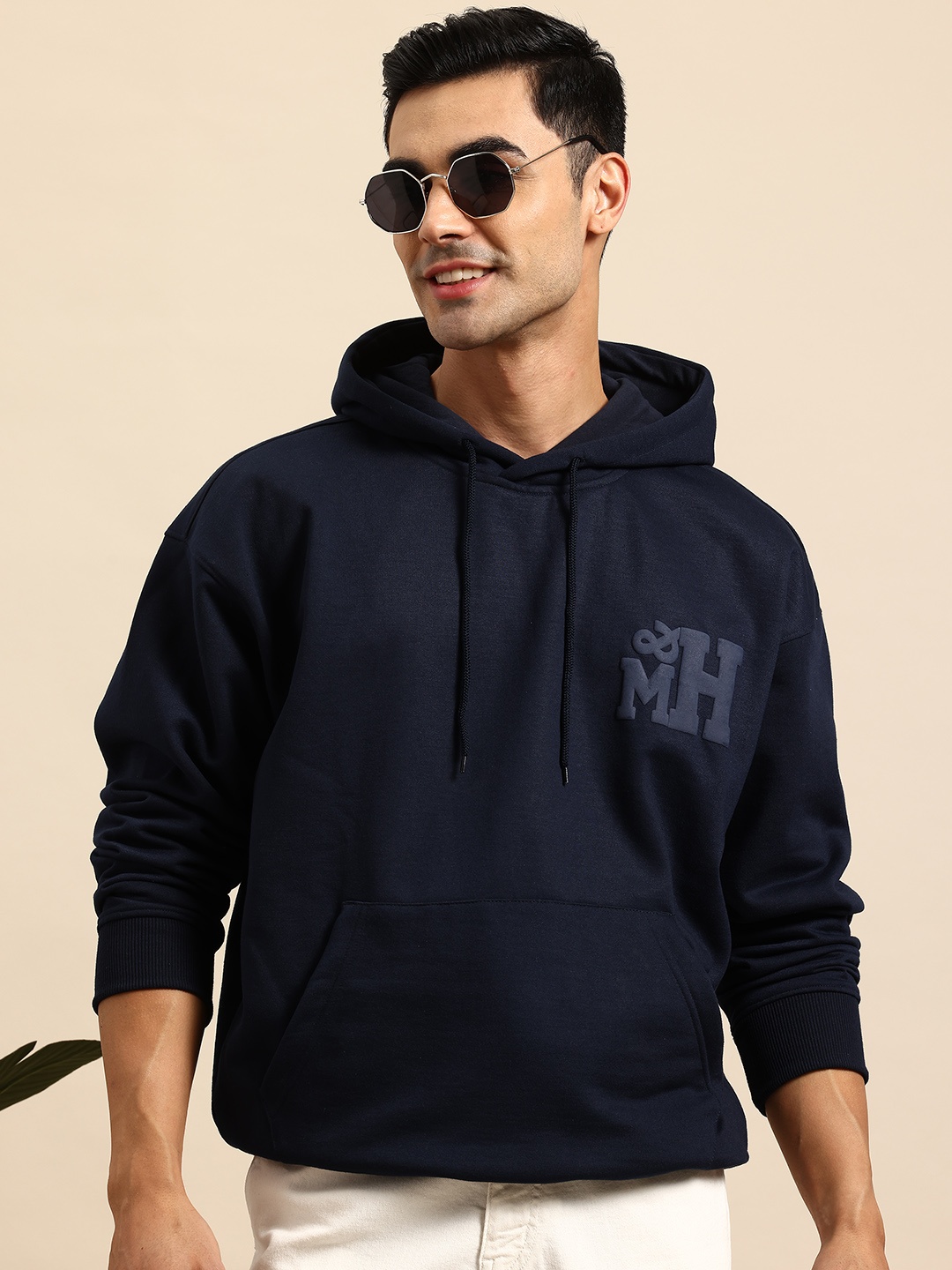 

Mast & Harbour Hooded Sweatshirt, Navy blue