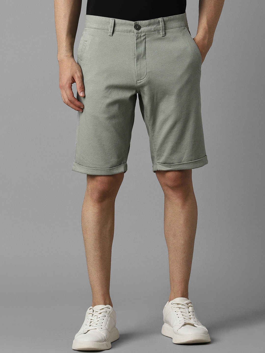 

Louis Philippe Sport Men Slim Fit Chino Shorts, Olive