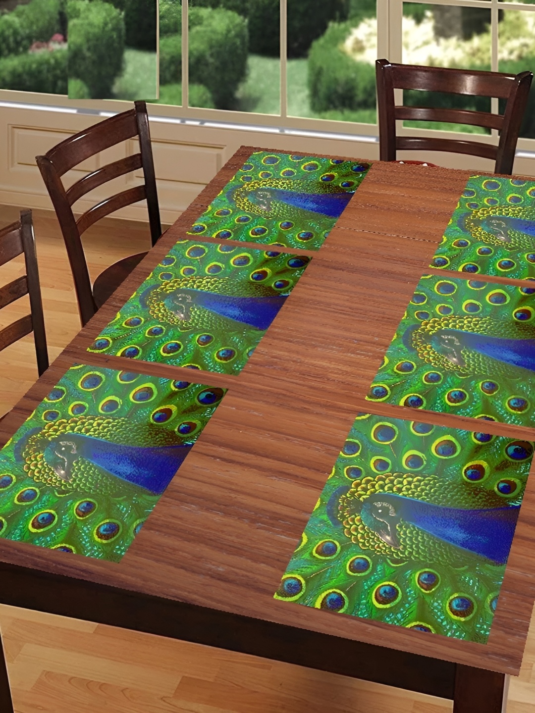 

REVEXO Green 6 Pieces Printed Table Placemats