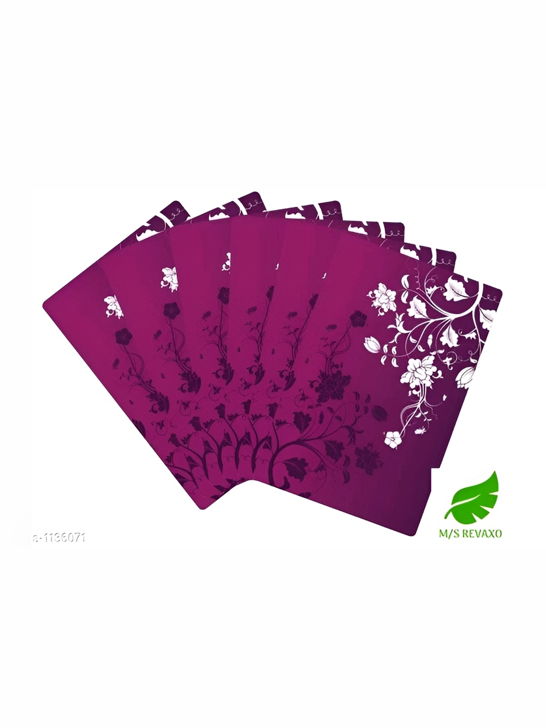 

REVEXO Purple 6 Pieces Floral Printed Rectangle Table Placemats
