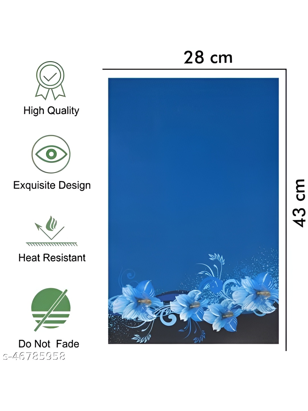

REVEXO Blue 6 Pieces Printed Anti-Slip Table Placemats