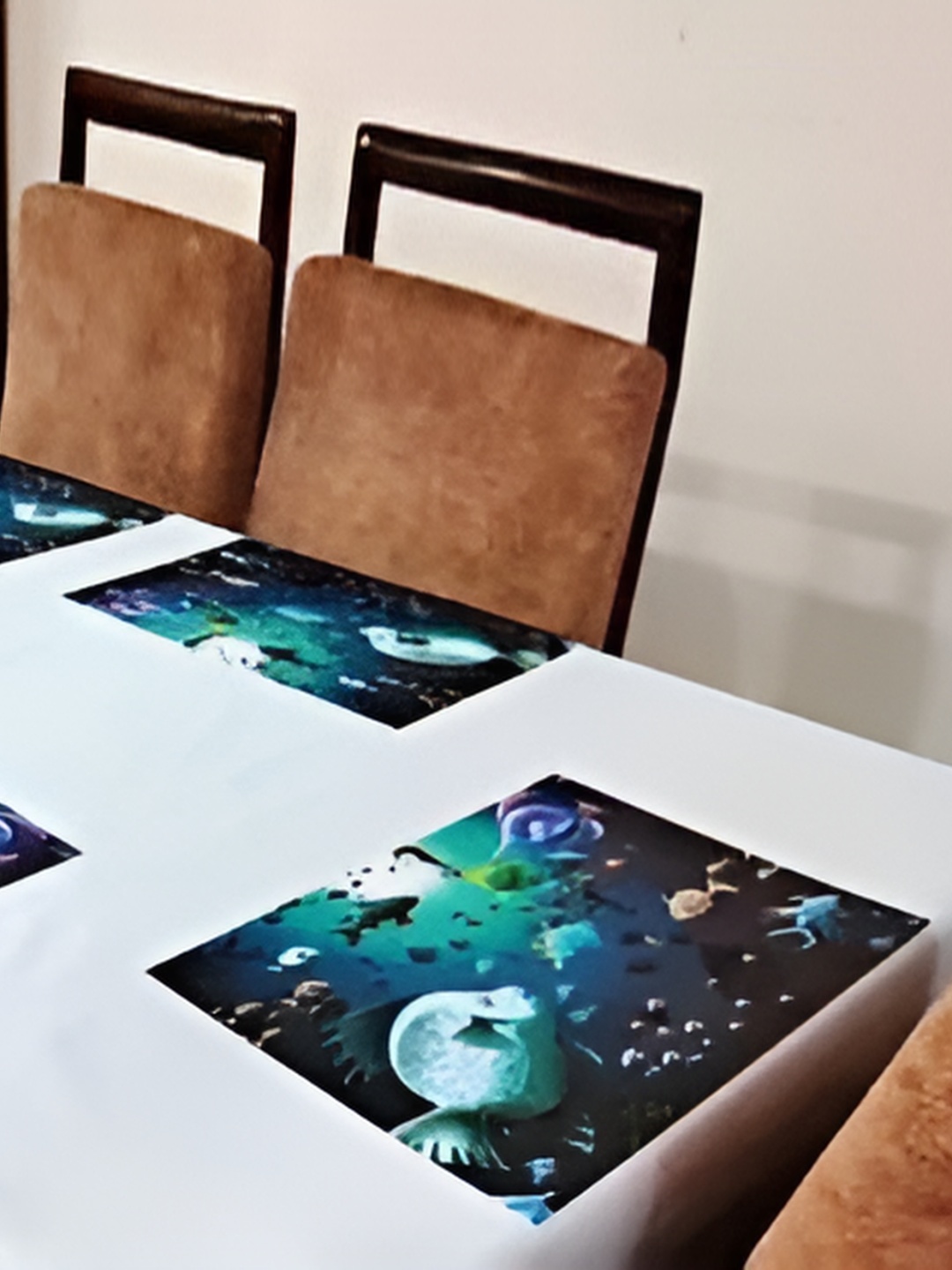 

REVEXO Blue 6 Pieces Printed Rectangular Table Placemats