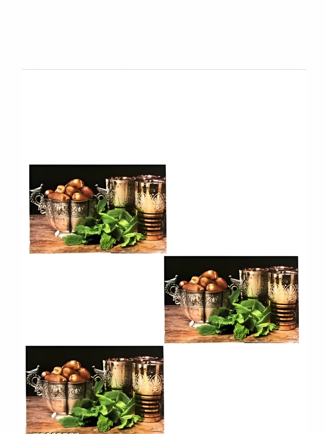 

REVEXO Brown & Green 3 Pieces Printed Rectangular Table Placemats