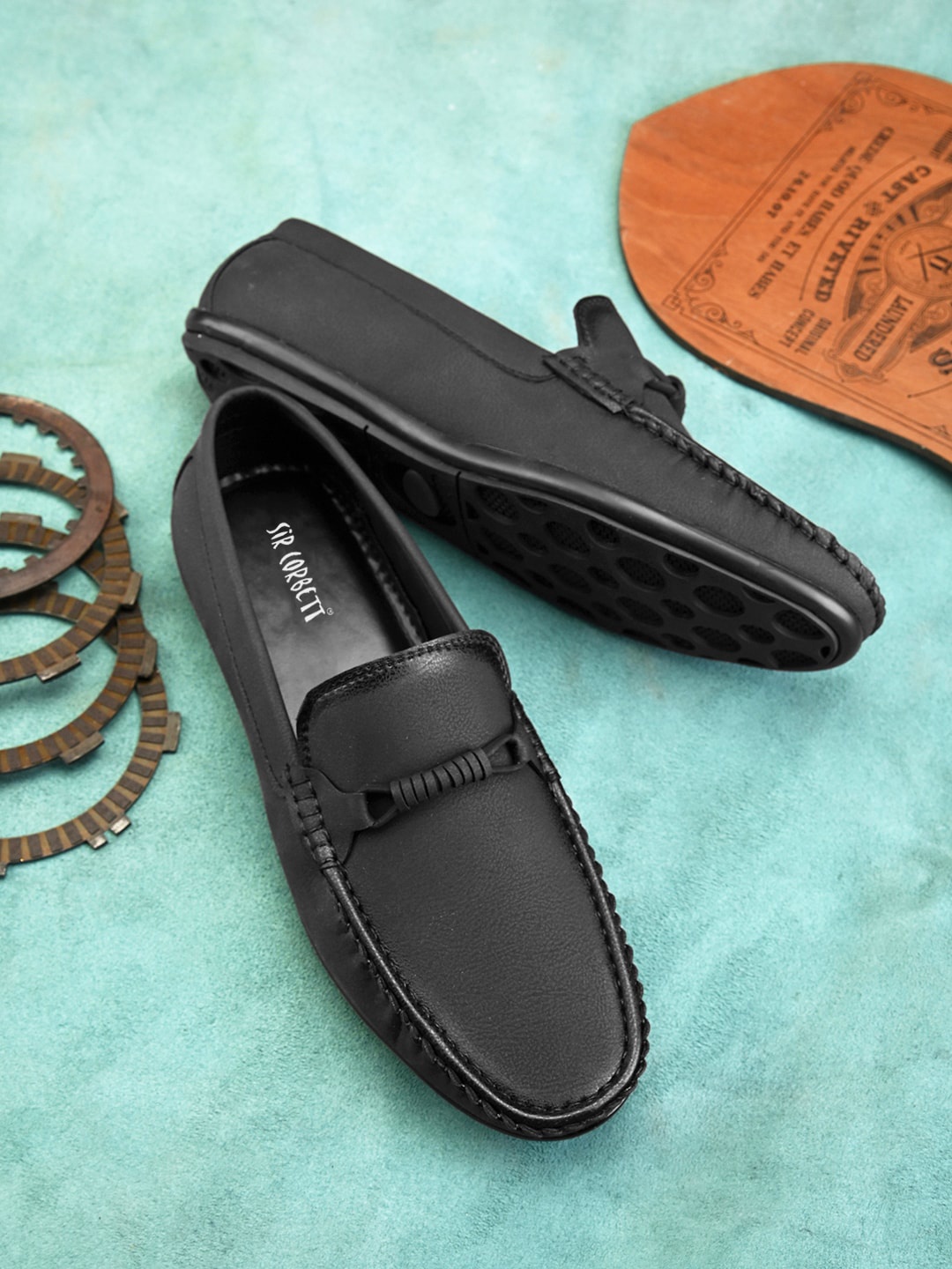 

Sir Corbett Men Round Toe Loafers, Black