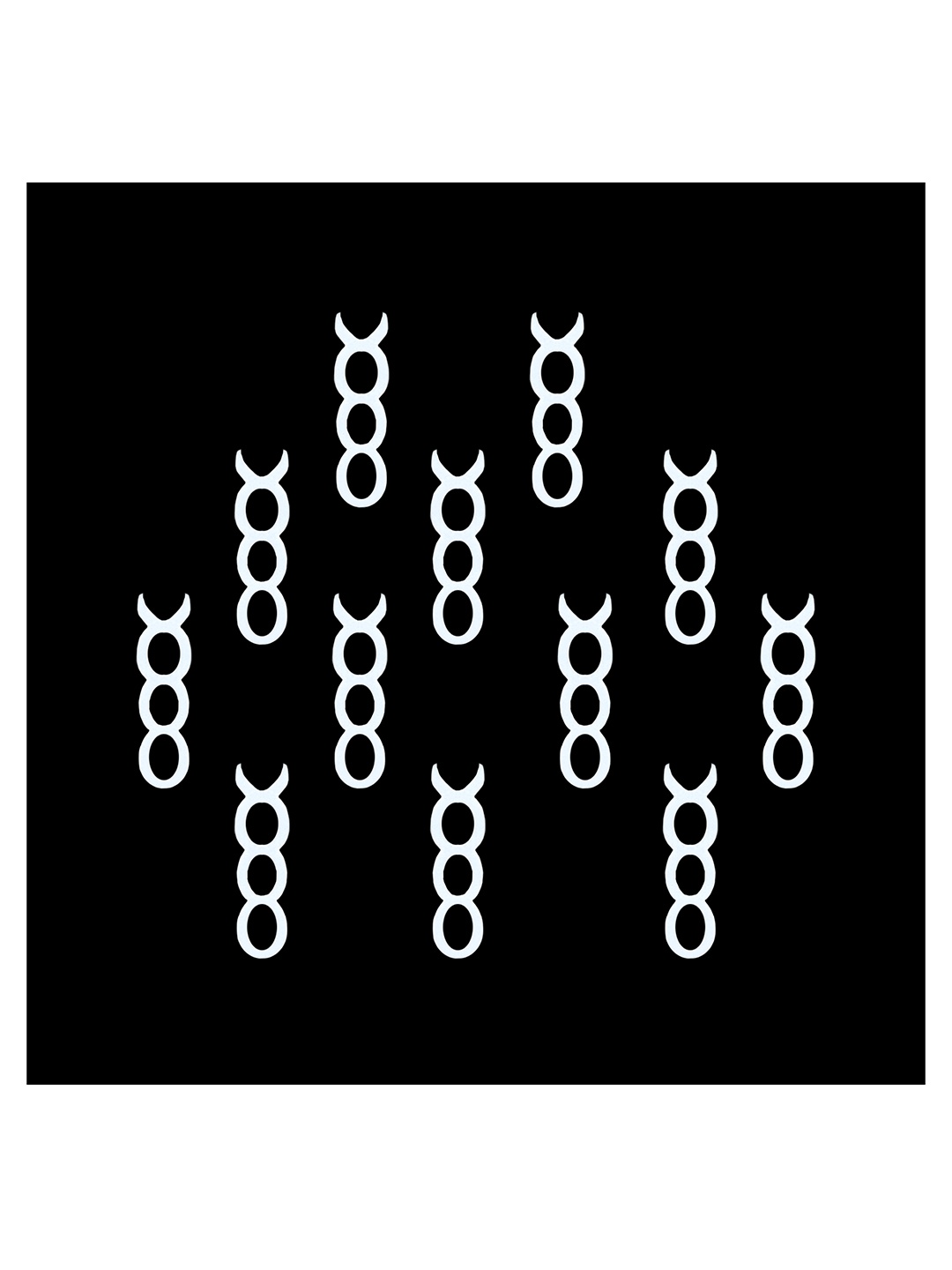 

Comet Busters Traditional Designer Bindi 12 Pcs, White