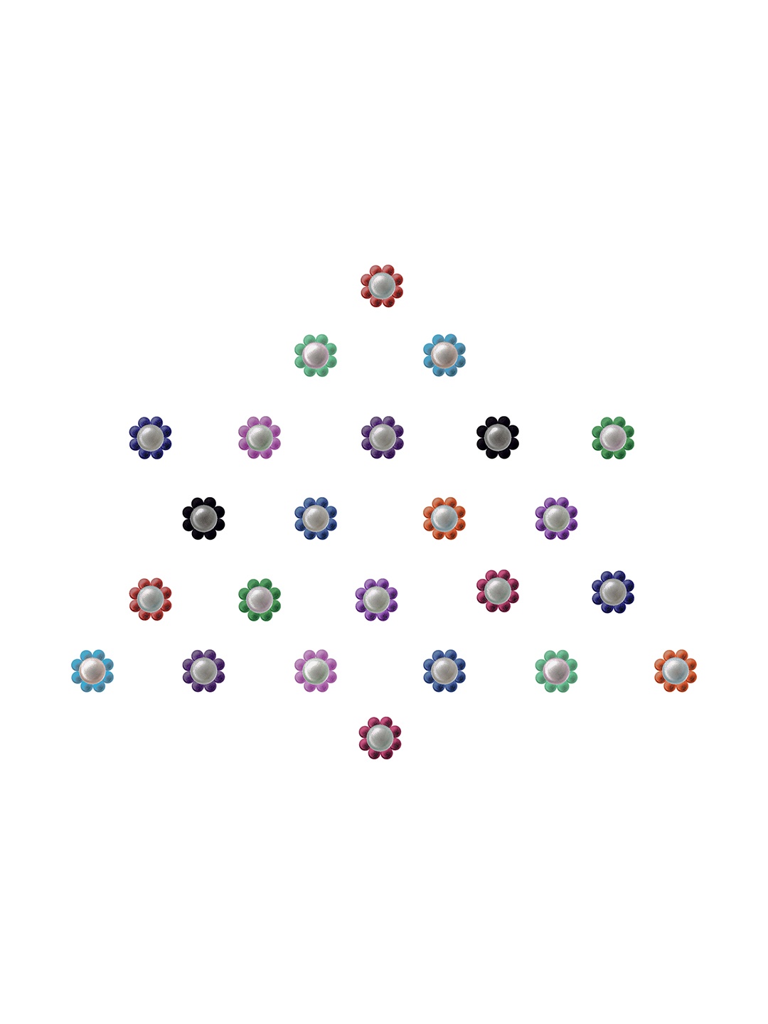 

Comet Busters Embellished Traditional Designer Bindi 24 Pcs, Multi