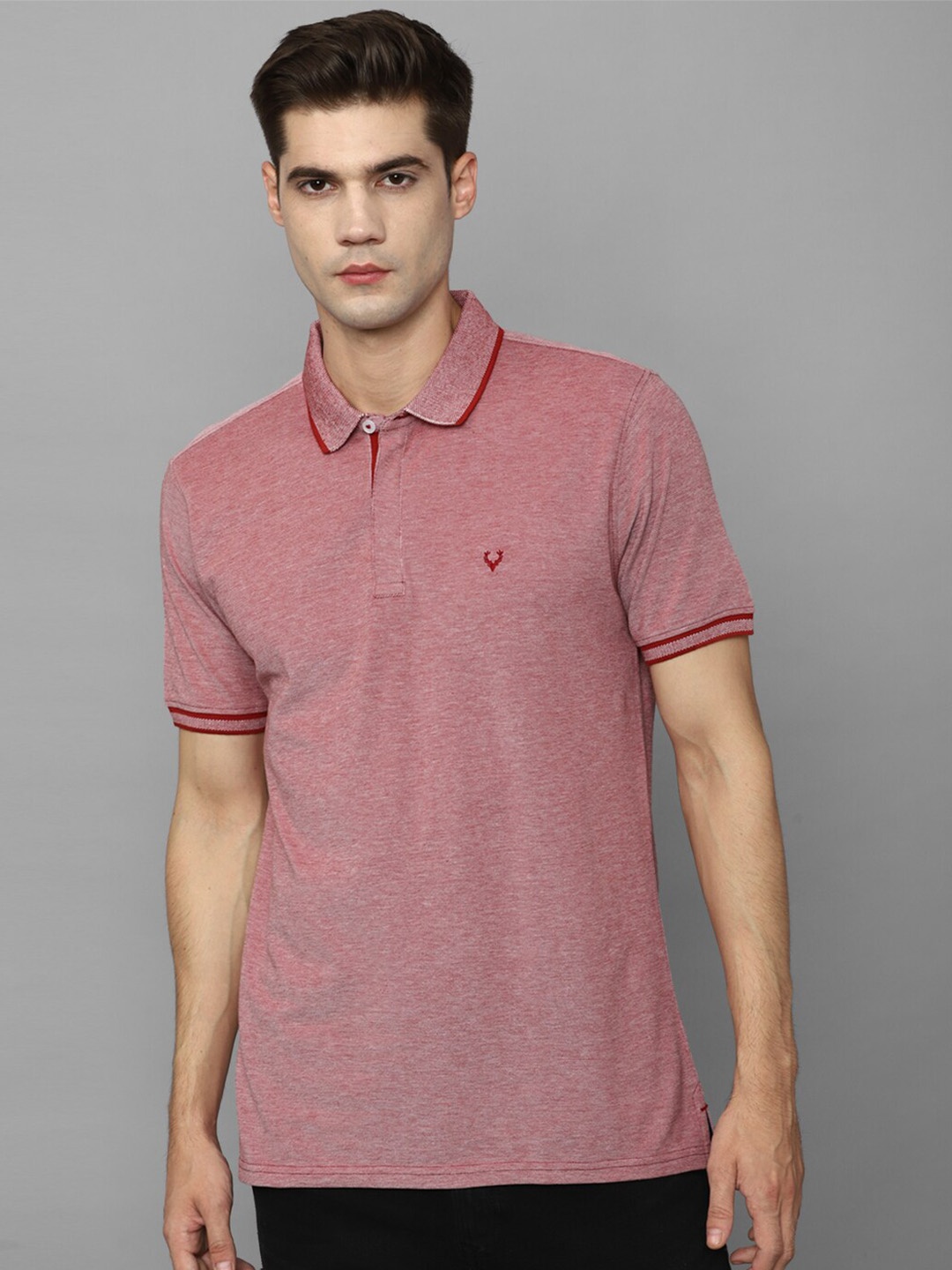 

Allen Solly Polo Collar Cotton Knitted T-shirt, Pink