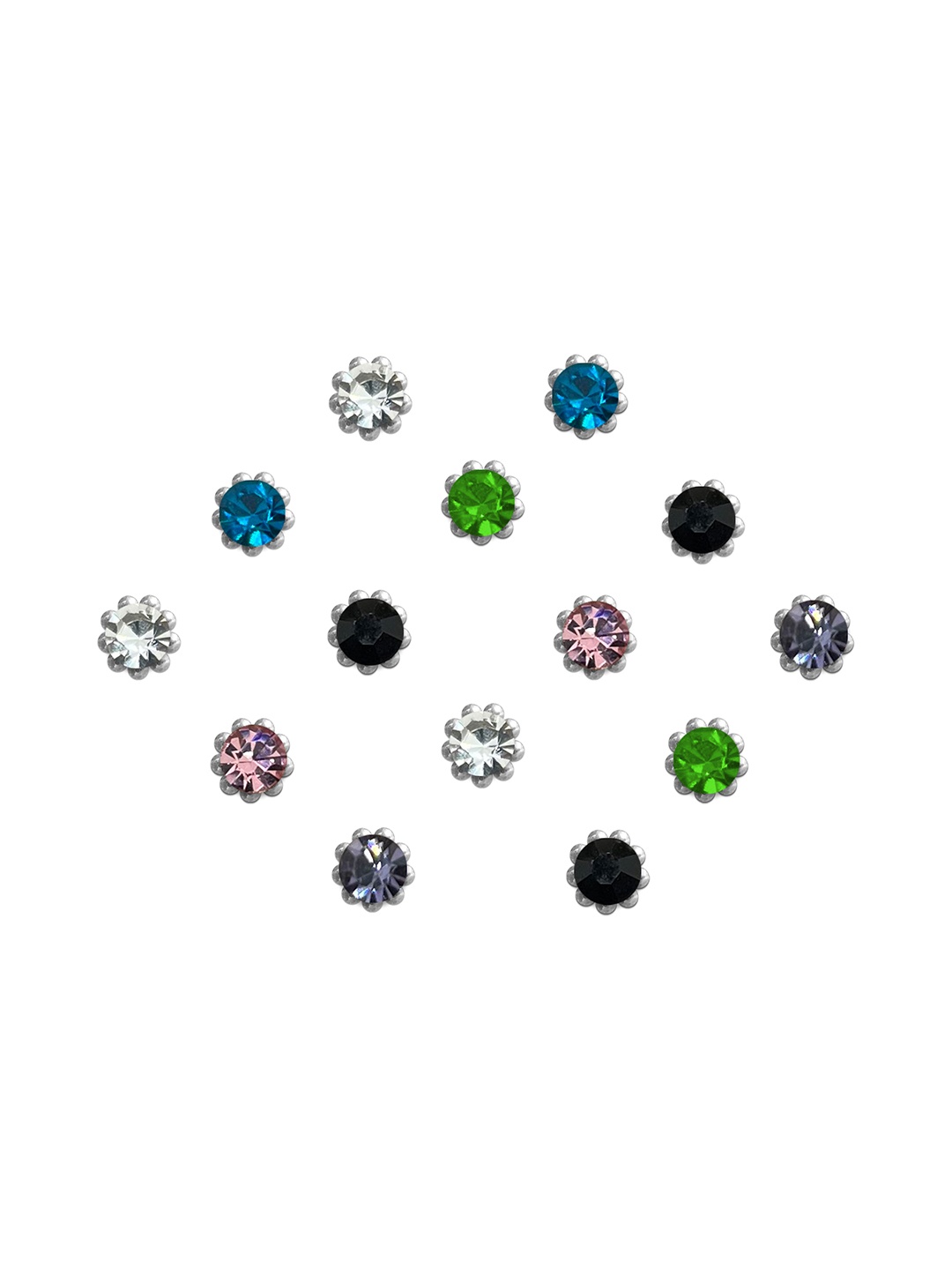 

Comet Busters Embellished Traditional Designer Bindi 14 Pcs, Multi