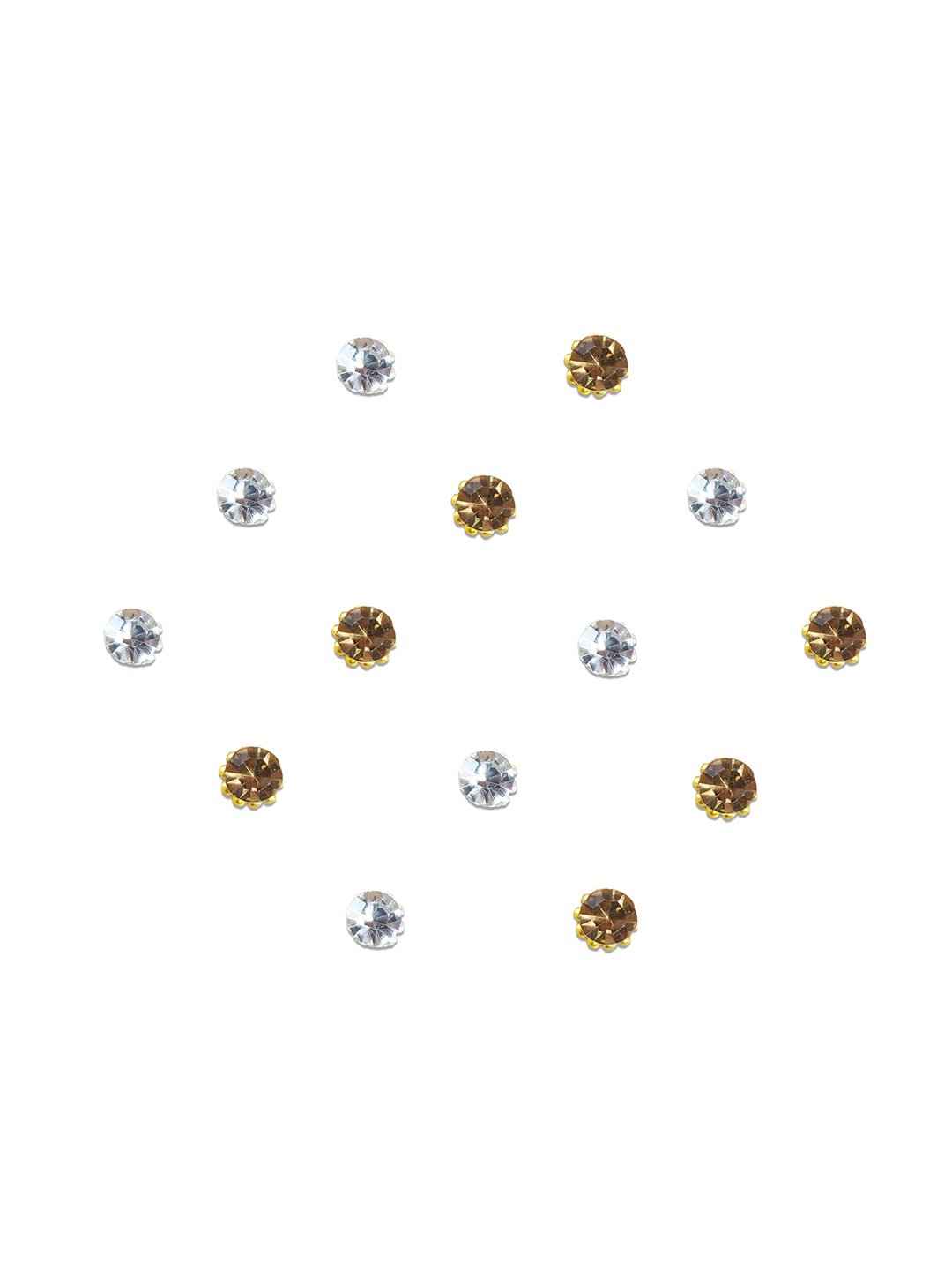 

Comet Busters Embellished Traditional Designer Bindi 14 Pcs, Gold