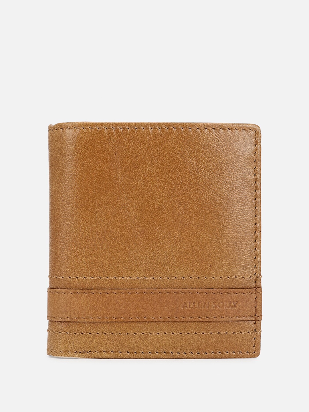 

Allen Solly Men Leather Two Fold Wallet, Brown