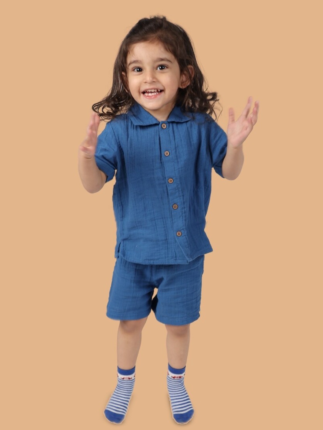 

Greendeer Unisex Kids Shirt with Shorts, Blue