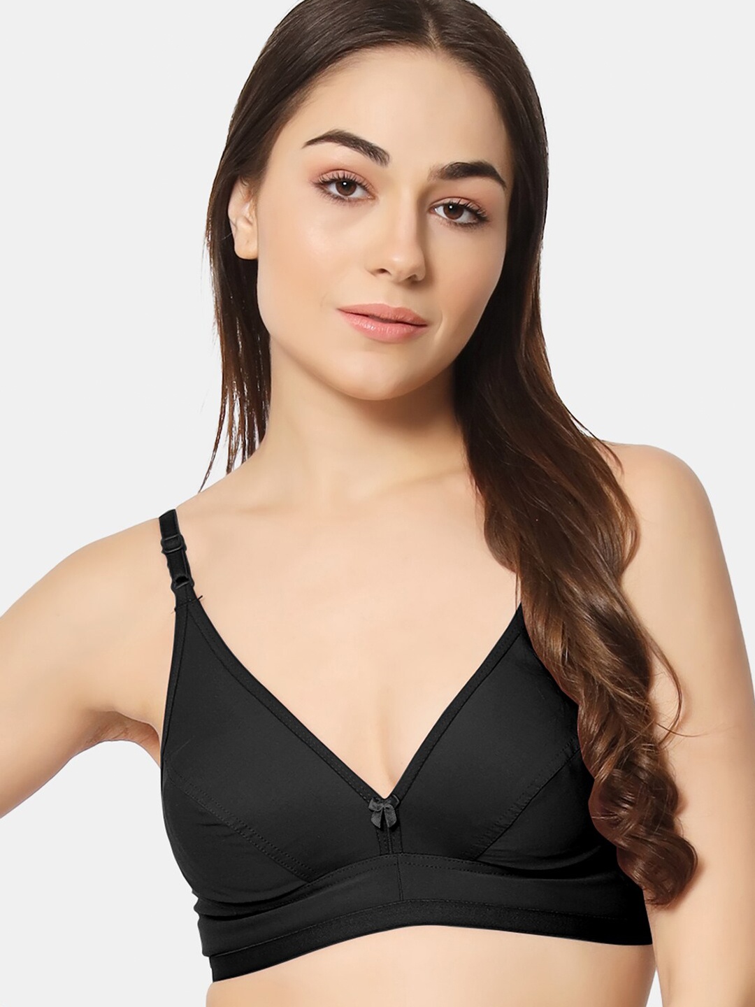 

BLEEDING HEART Full Coverage Non Padded T-shirt Bra With All Day Comfort, Black