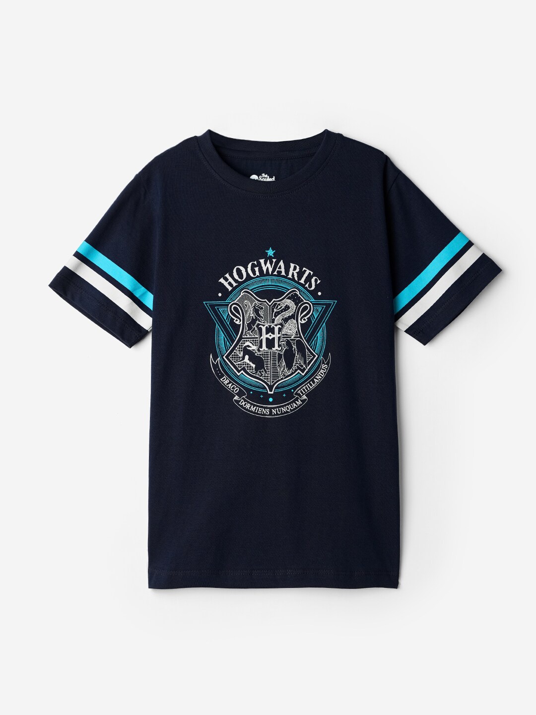 

The Souled Store Boys Round Neck Short Sleeves Graphic Print Regular Fit Cotton T-shirt, Navy blue