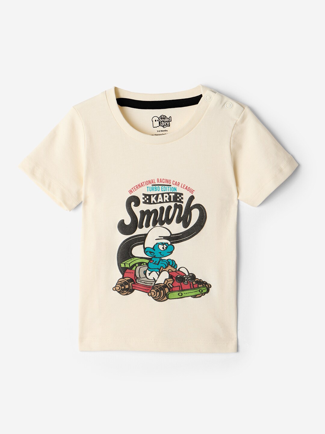 

The Souled Store Boys Round Neck Printed T-shirt, Off white