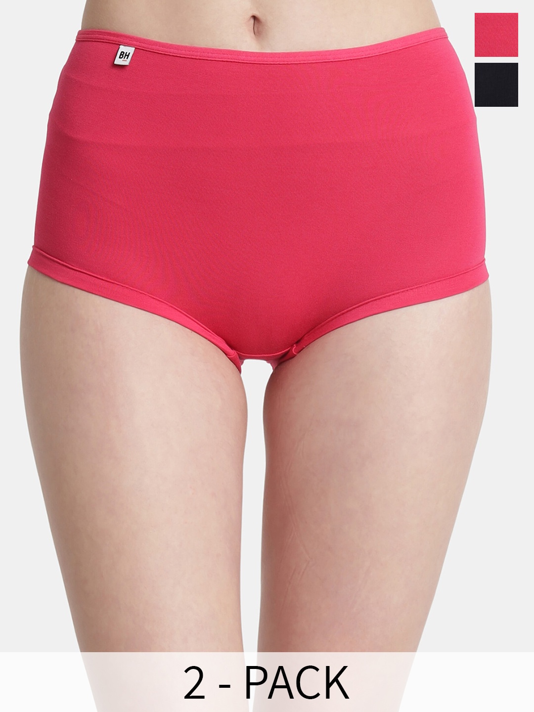 

BLEEDING HEART Pack Of 2 4 Way Stretchable Boy Shorts Briefs, Magenta