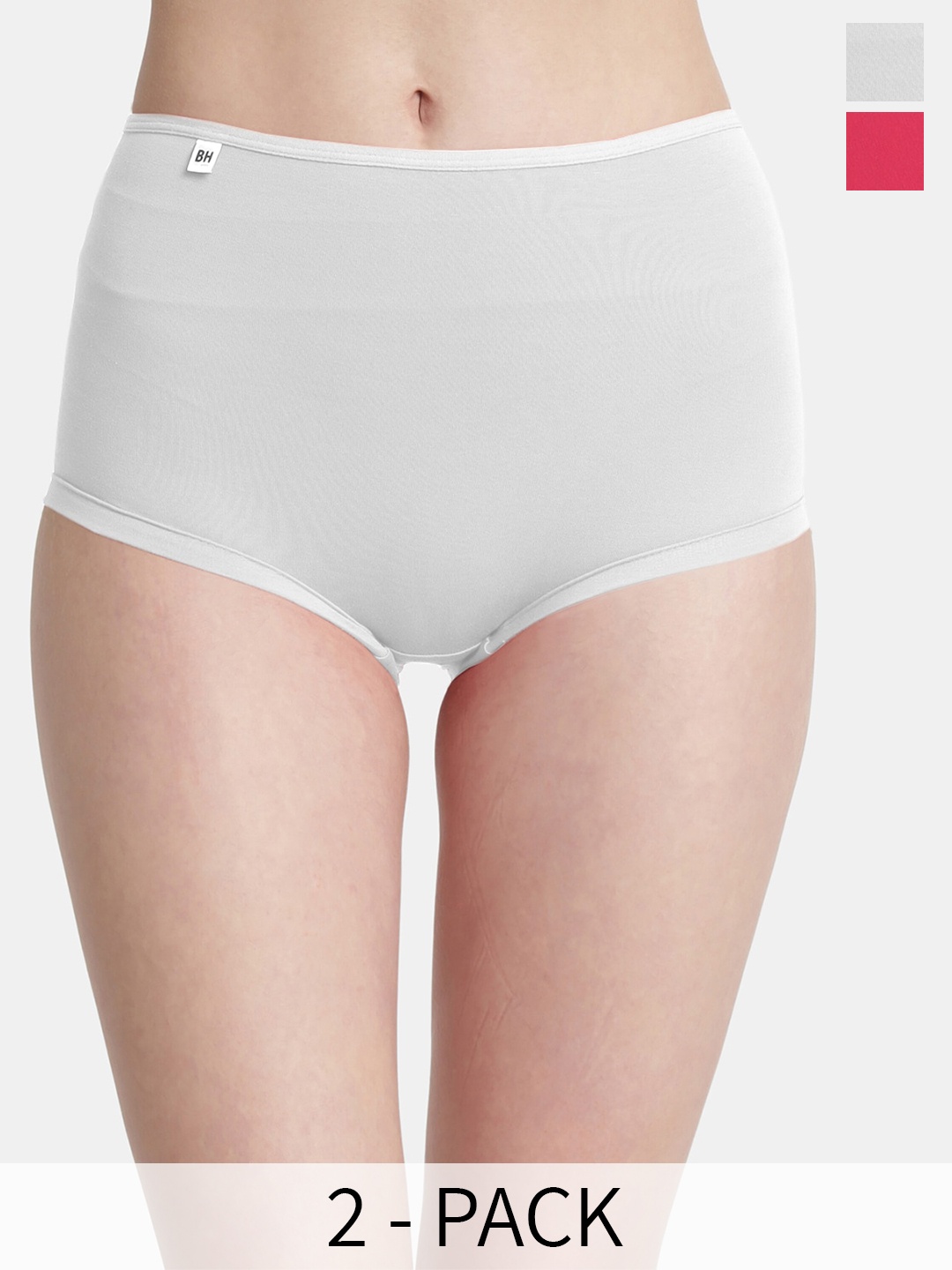 

BLEEDING HEART Pack of 2 High-Rise Boy Shorts, White
