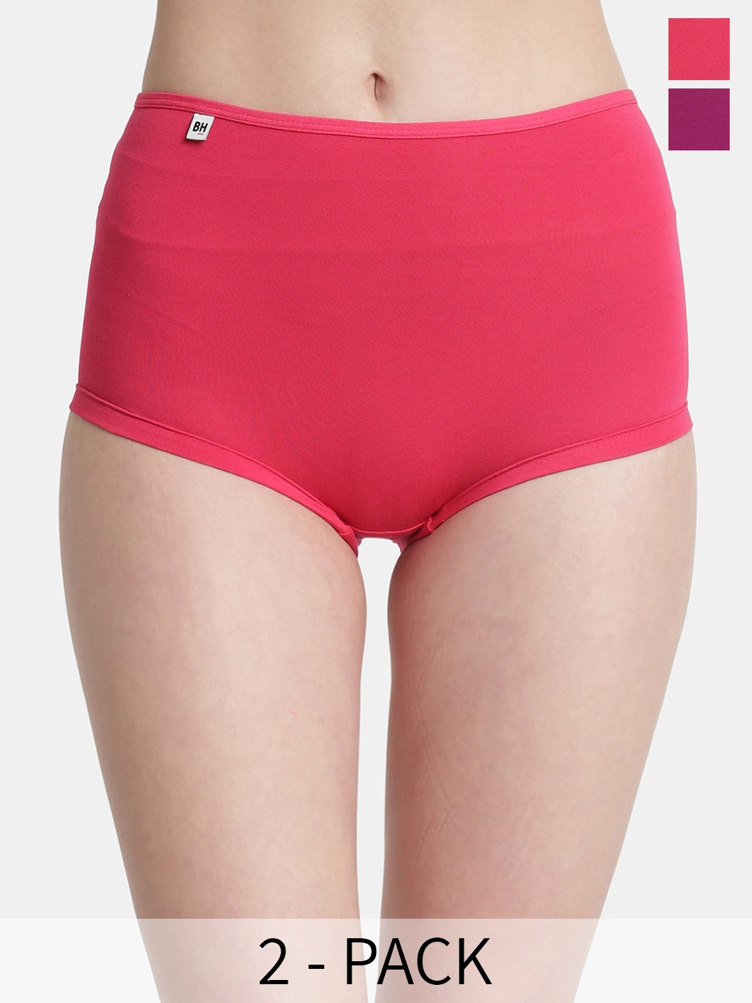 

BLEEDING HEART Pack of 2 High-Rise Boy Shorts, Purple