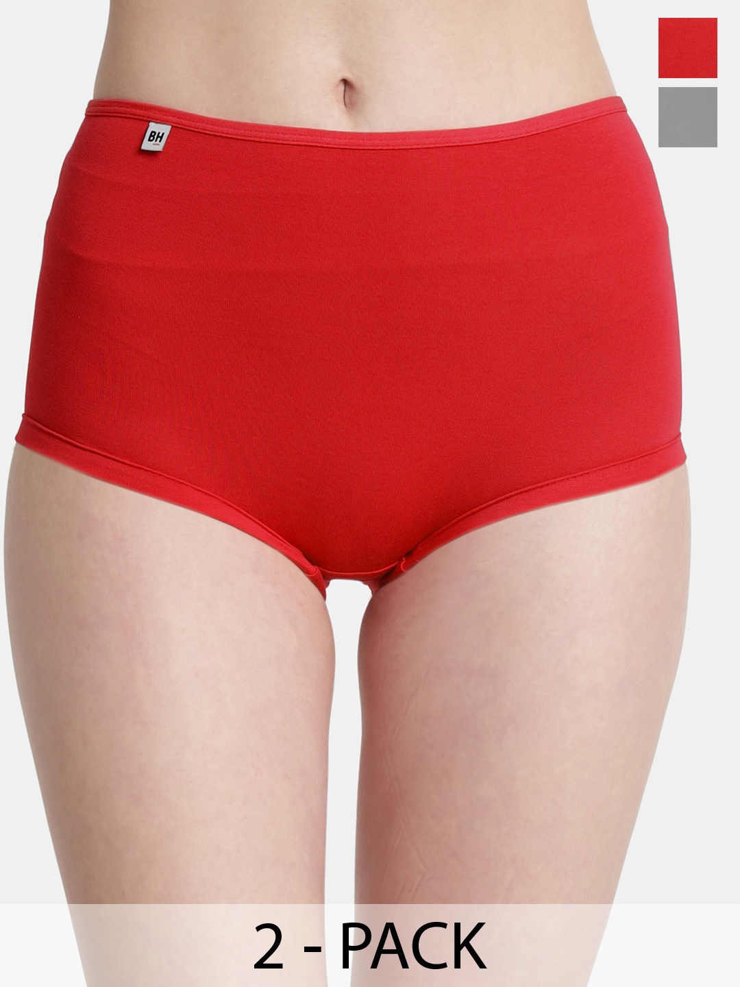 

BLEEDING HEART Pack of 2 High-Rise Boy Shorts, Red