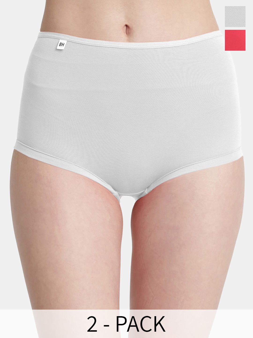 

BLEEDING HEART Pack Of 2 4 Way Stretchable Boy Shorts Briefs, Coral