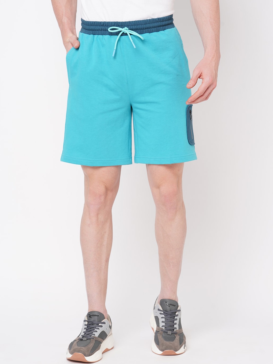 

FiTZ Men Mid-Rise Relaxed Shorts, Blue