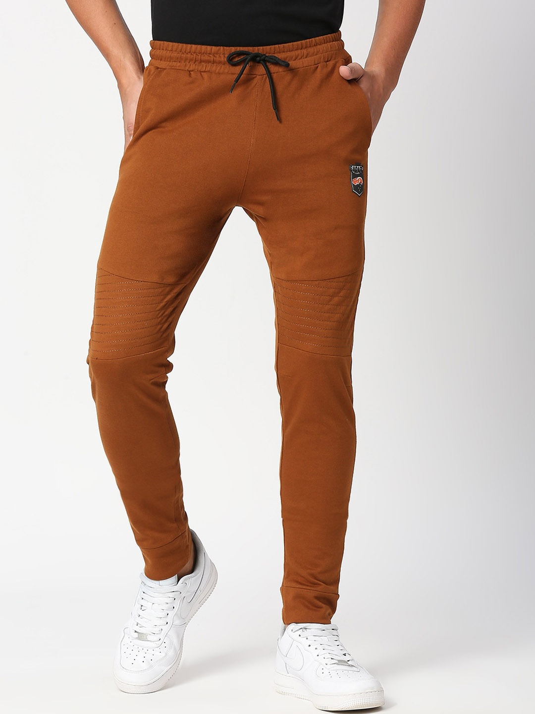 

FiTZ Men Mid-Rise Joggers, Brown