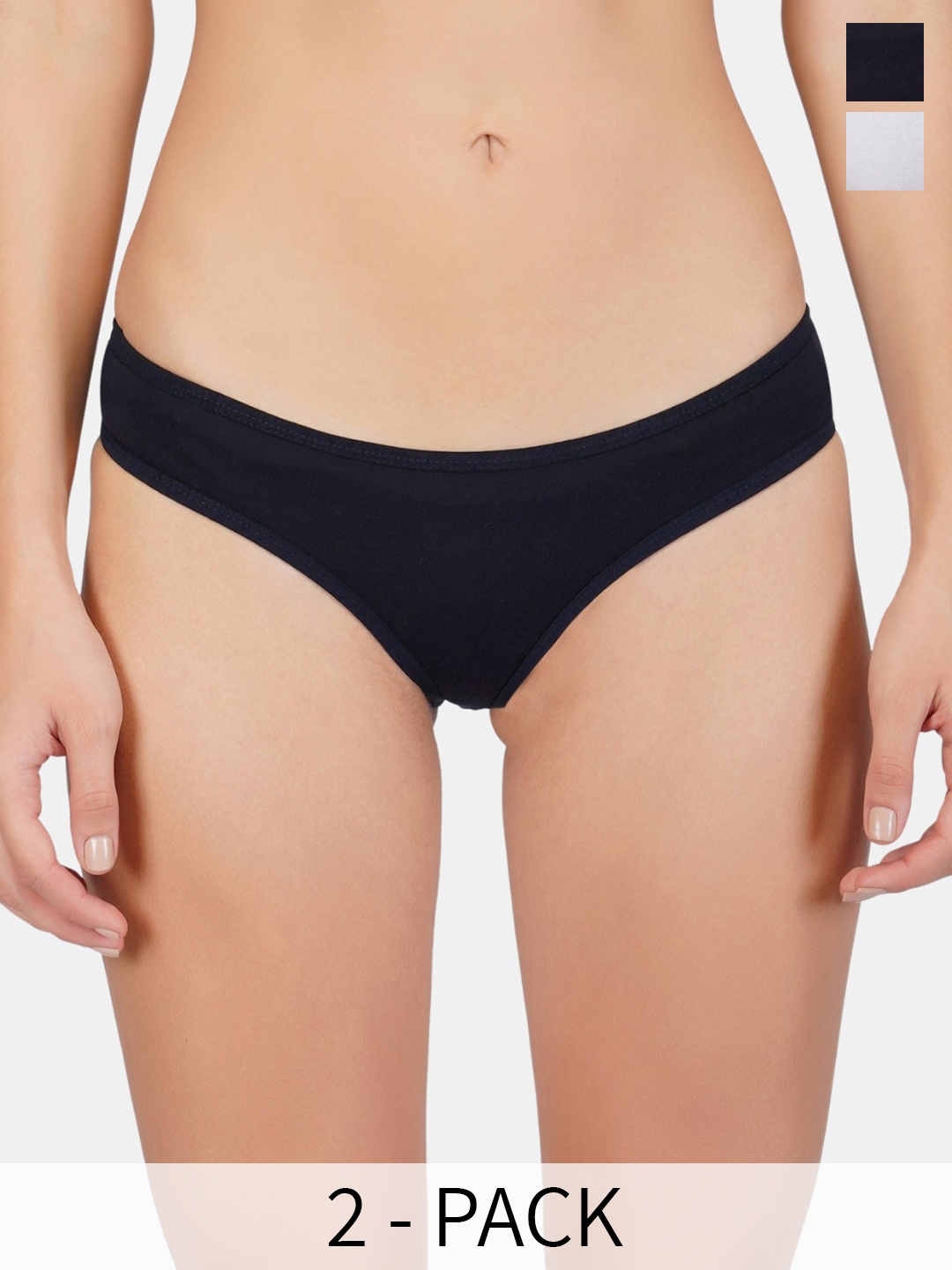

BLEEDING HEART Pack Of 2 Low-Rise 4 Way Stretch Bikini Briefs, White