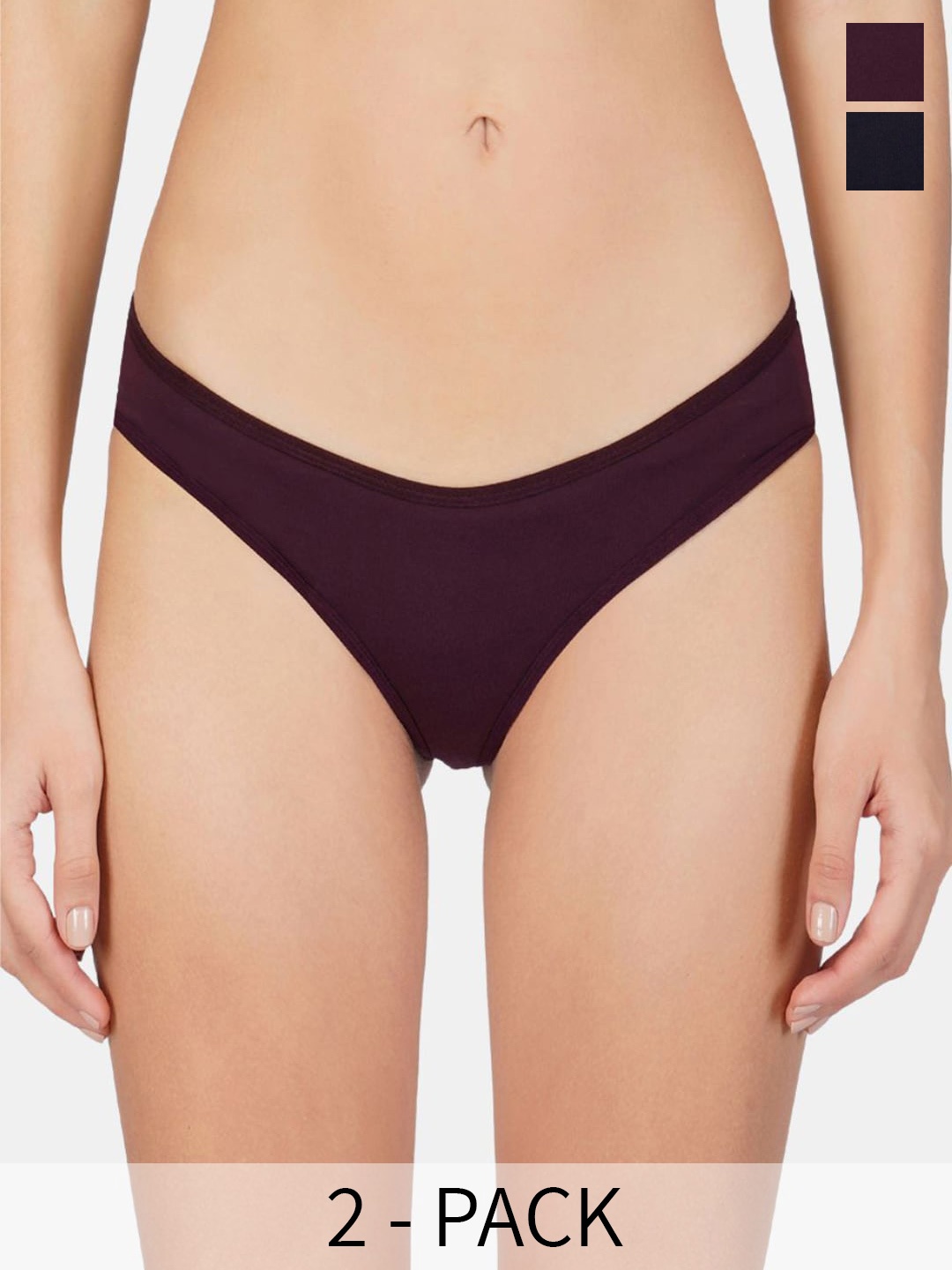 

BLEEDING HEART Pack Of 2 Microfiber Thong Briefs, Brown