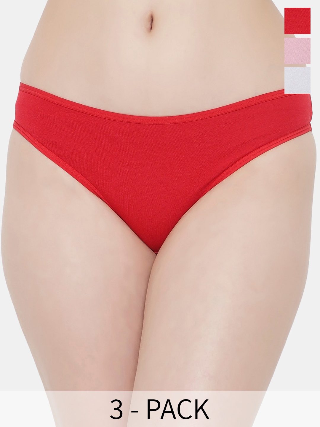 

BLEEDING HEART Pack of 3 Low-Rise Thongs Briefs, White