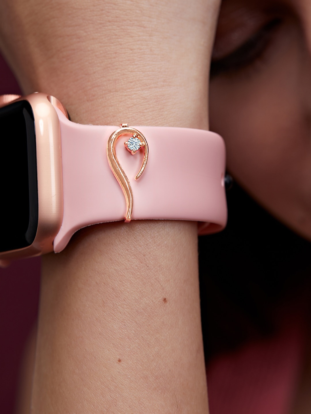 

MINUTIAE Rose Gold-Plated Crystal-Studded Watch Charm