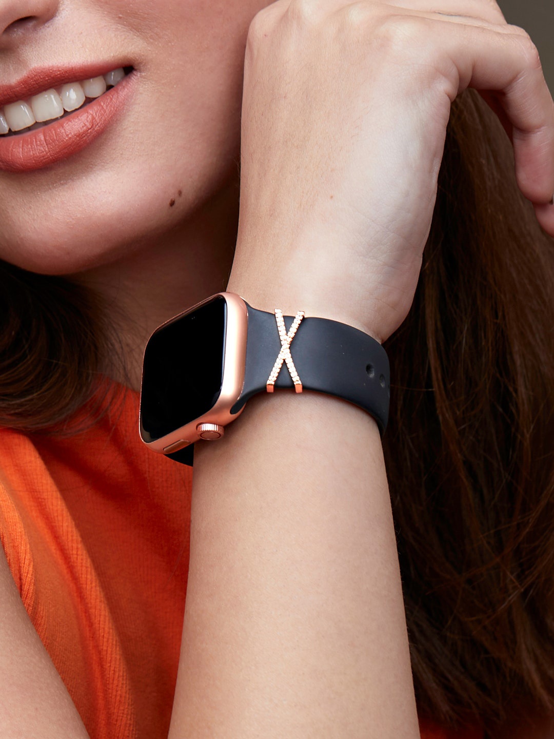 

MINUTIAE Rose Gold-Plated Crystal-Studded Watch Charm