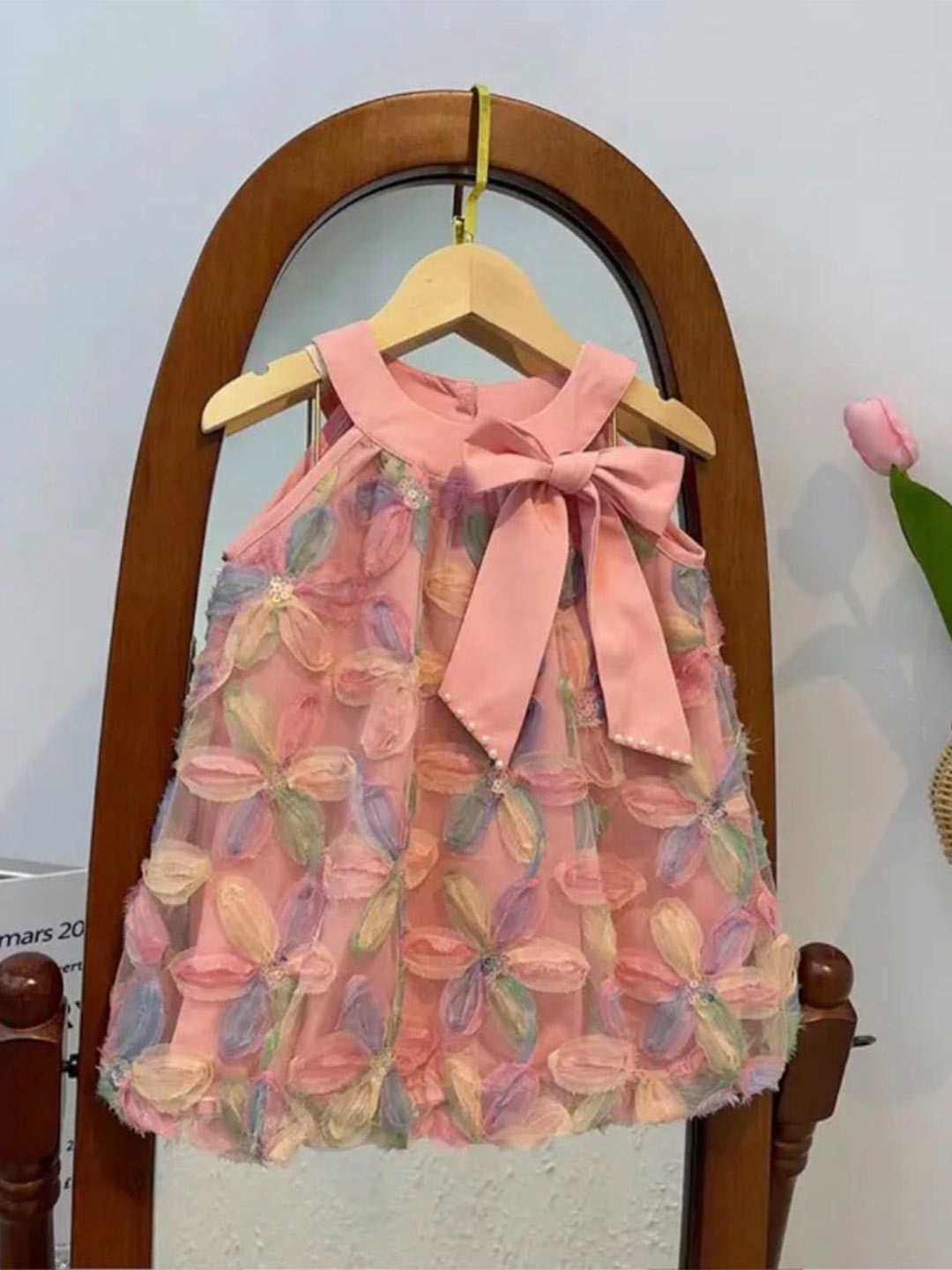 

TrendyKid Girls Floral Print A-Line Dress, Peach