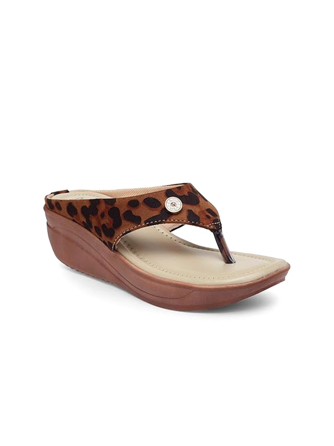 

Butterflies Printed Wedge Heels, Tan