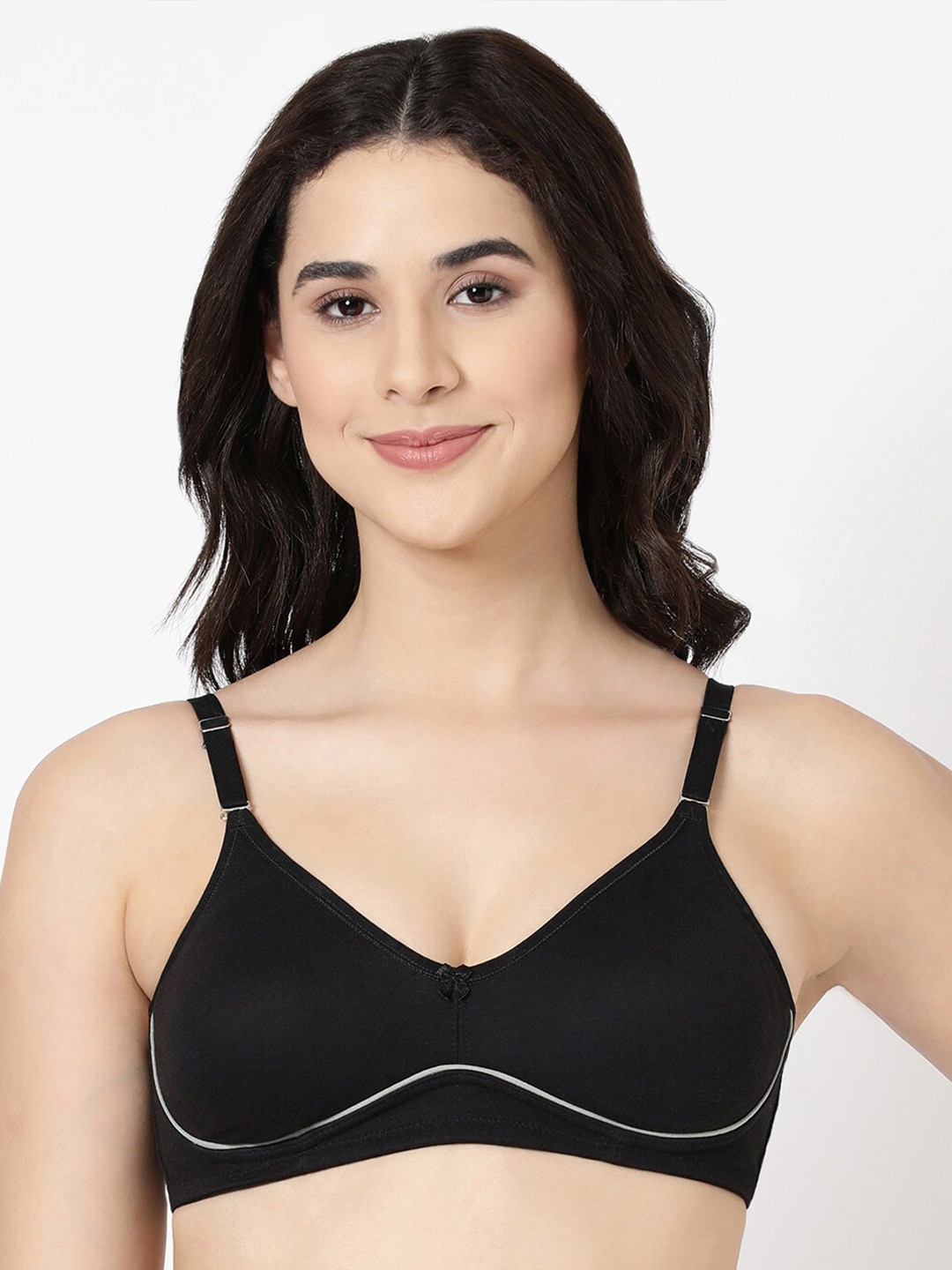 

BLOSSOM Medium Coverage Bra, Black