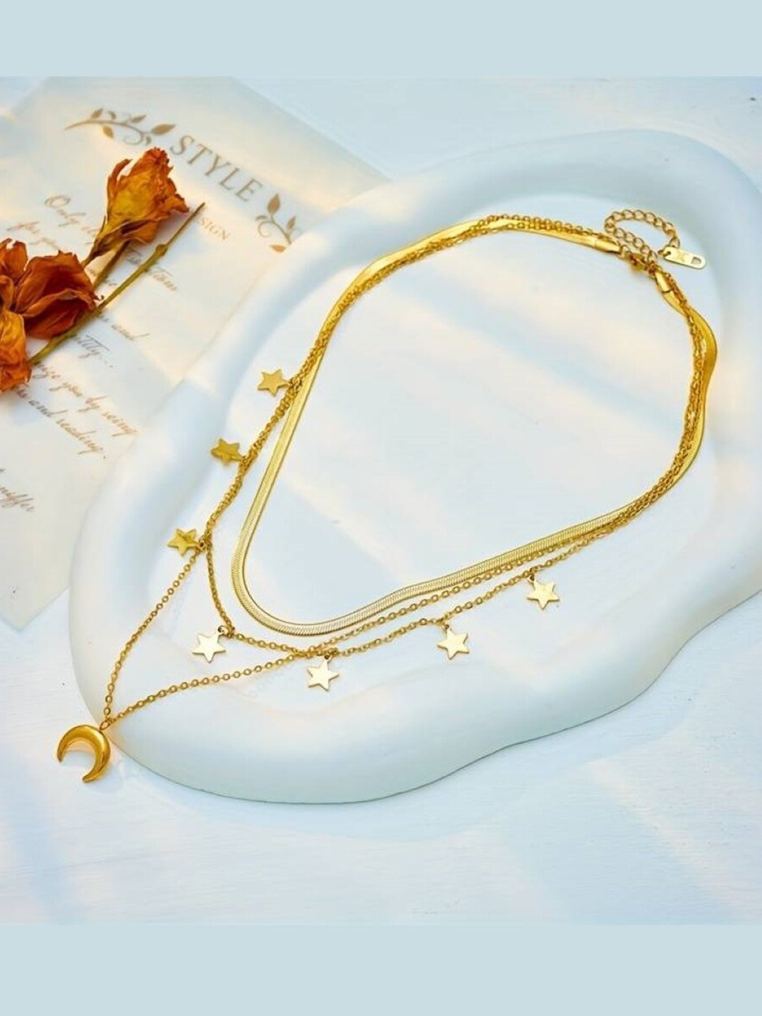 

EL REGALO Layered Minimal Necklace, Gold