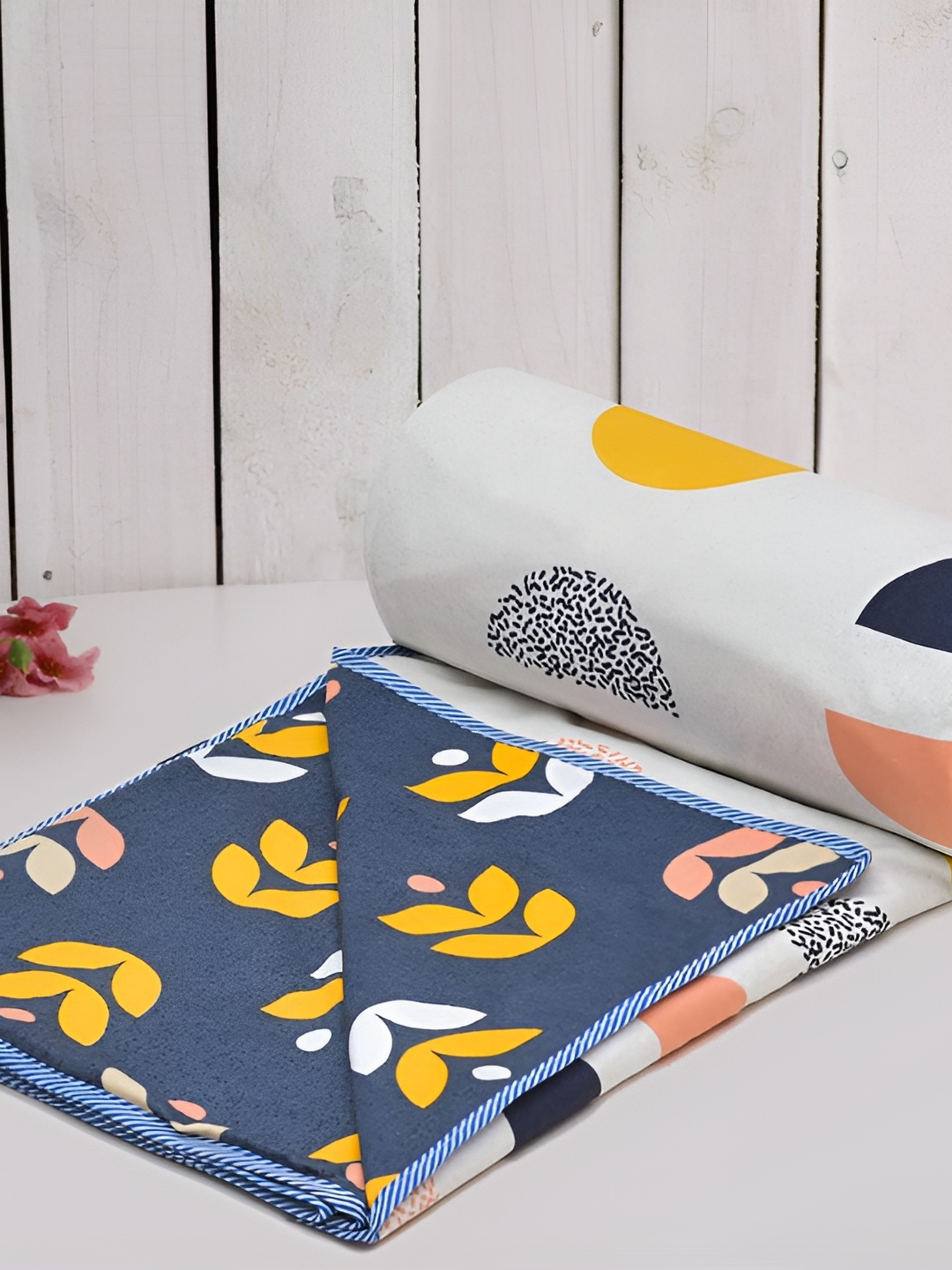 

RRC Blue & Yellow Floral Microfiber AC Room 210 GSM Single Bed Dohar