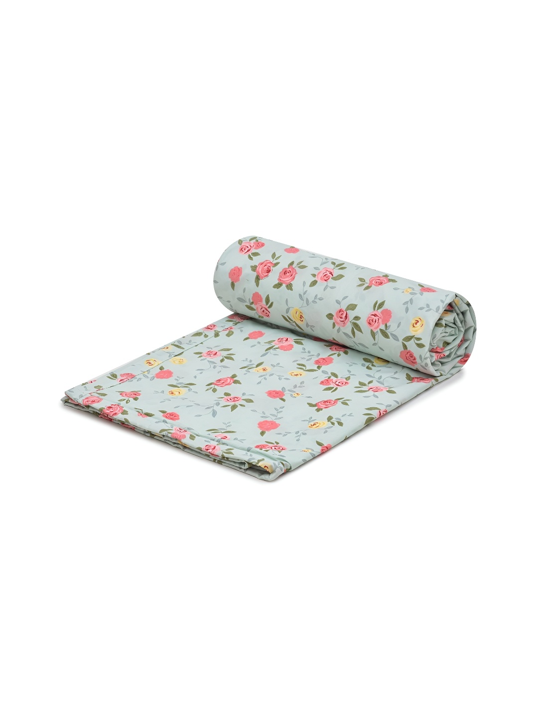 

RRC Pink & Green Floral Microfiber AC Room 210 GSM Single Bed Dohar