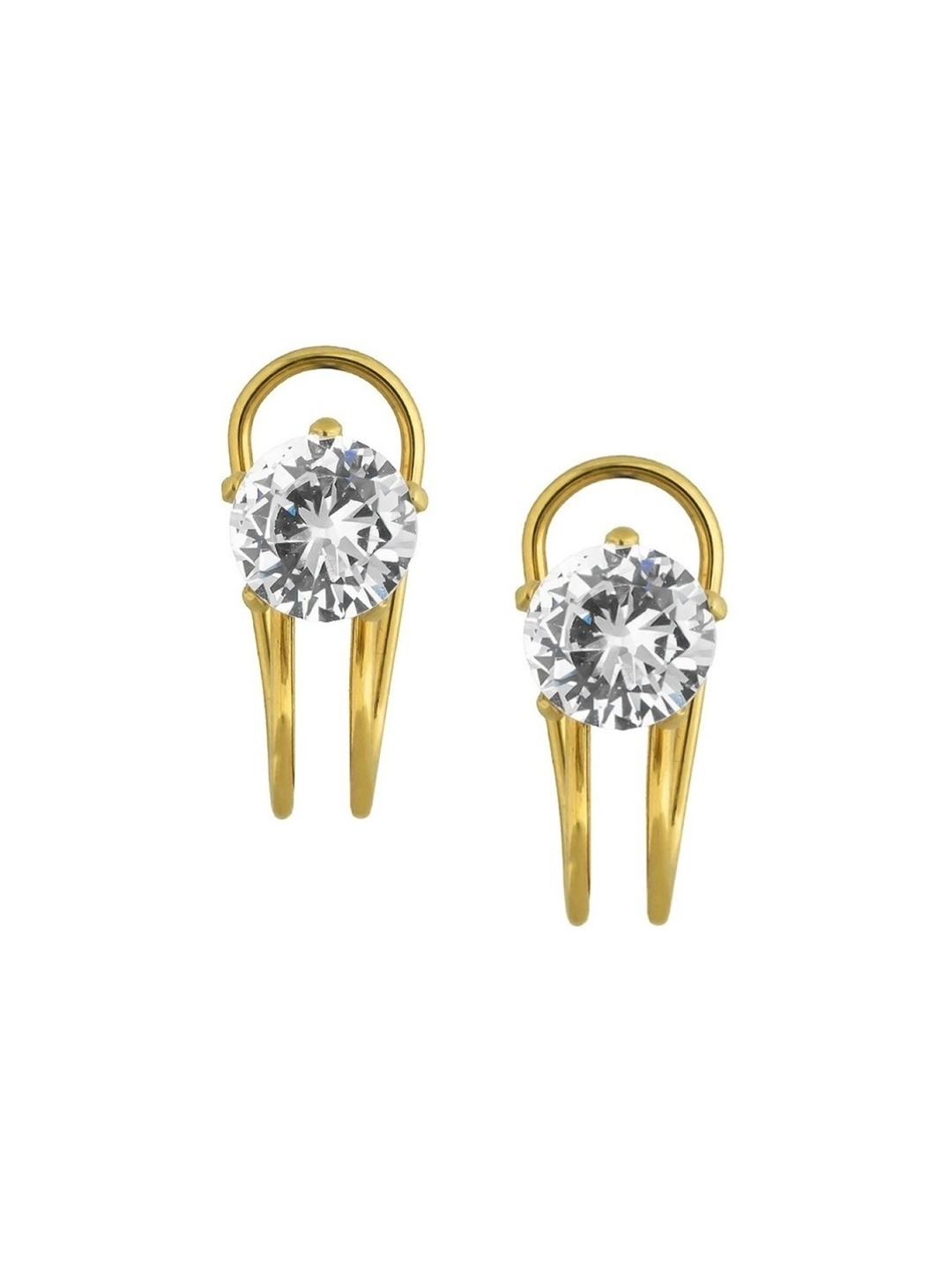 

EL REGALO Alloy Contemporary Half Hoop Earrings, Gold