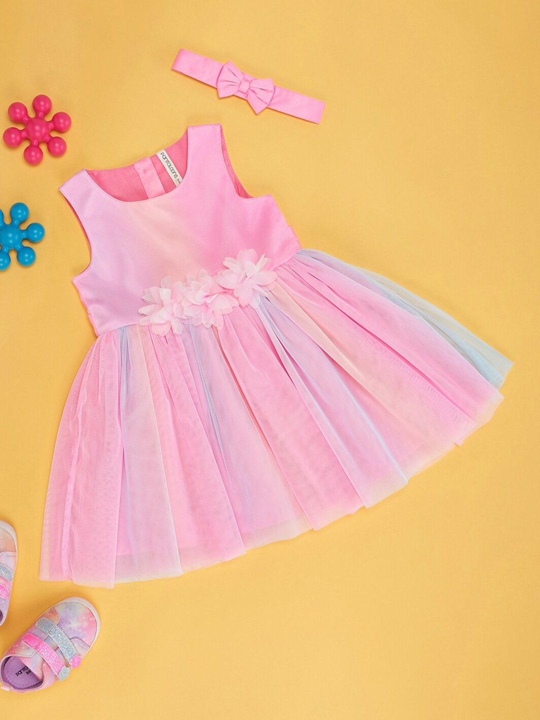 

Pantaloons Baby Infants A-Line Dress, Pink