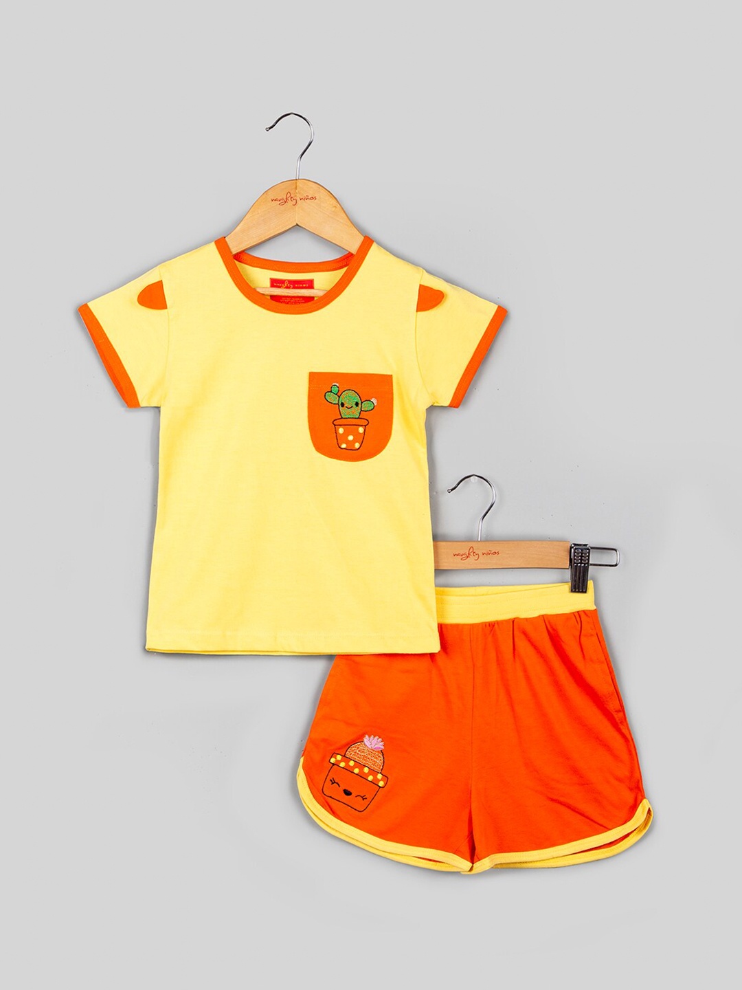 

BAESD Girls T-shirt & Shorts, Yellow