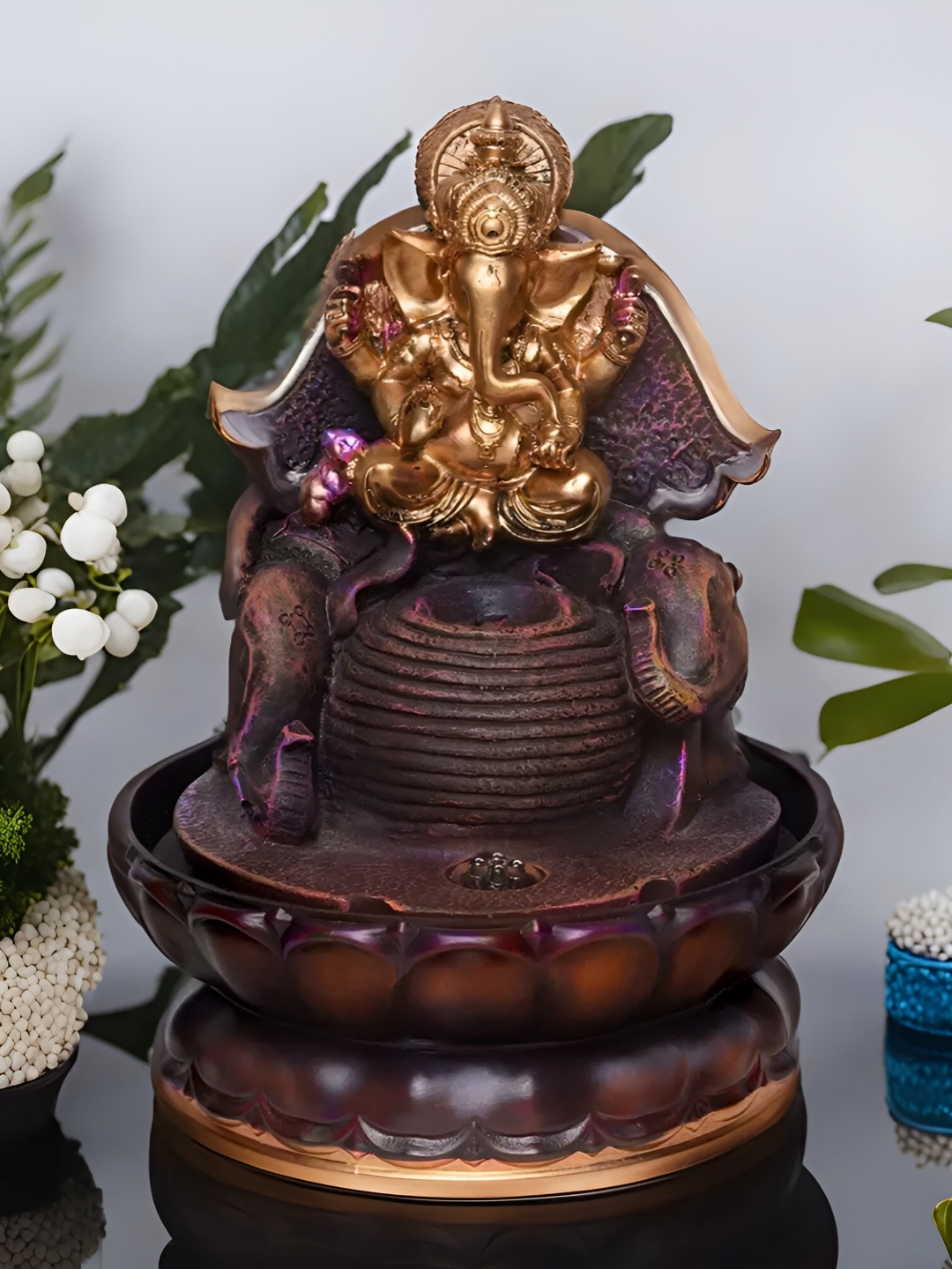 

VIVARS CRAFT Brown Lord Ganesh Water Fountain