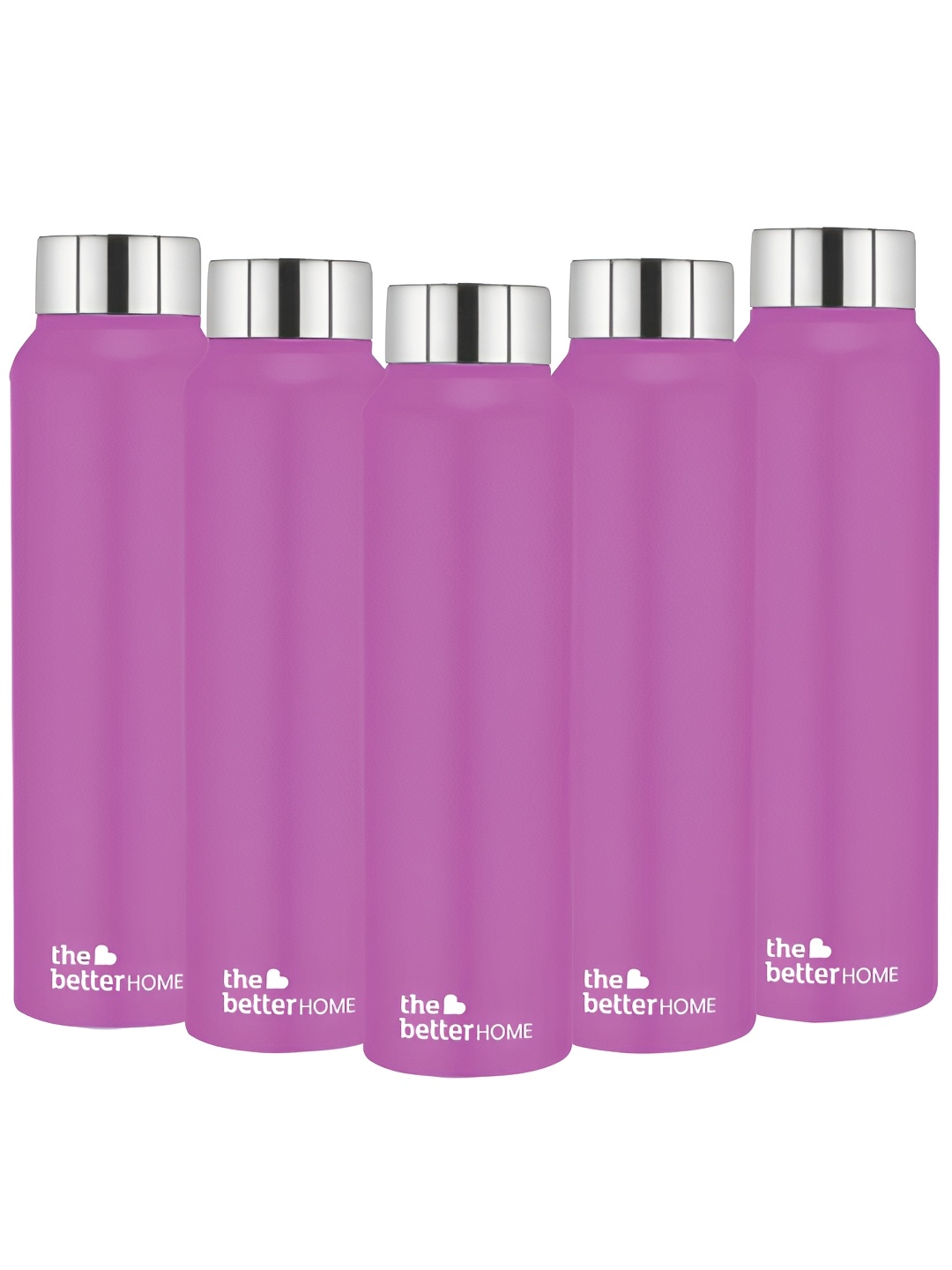 

The Better Home Purple 5 Pieces Stainless Steel Water Bottle 1 L