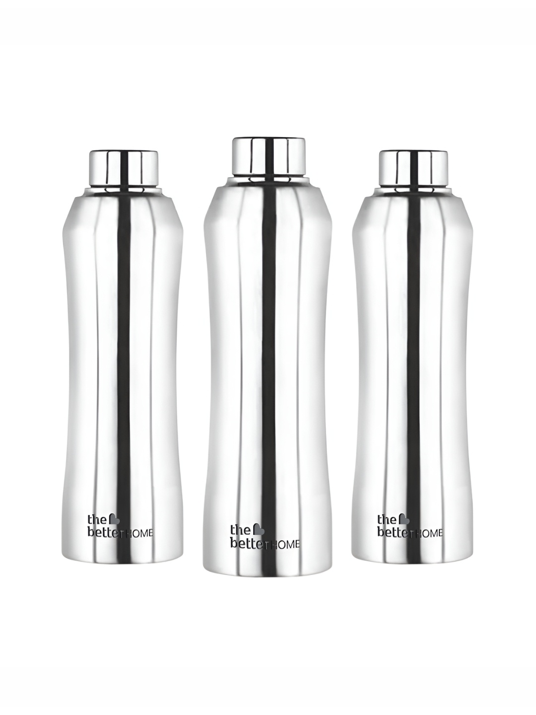 

The Better Home Silver-Toned 3 Pcs Stainless Steel Water Bottle 1 Ltr