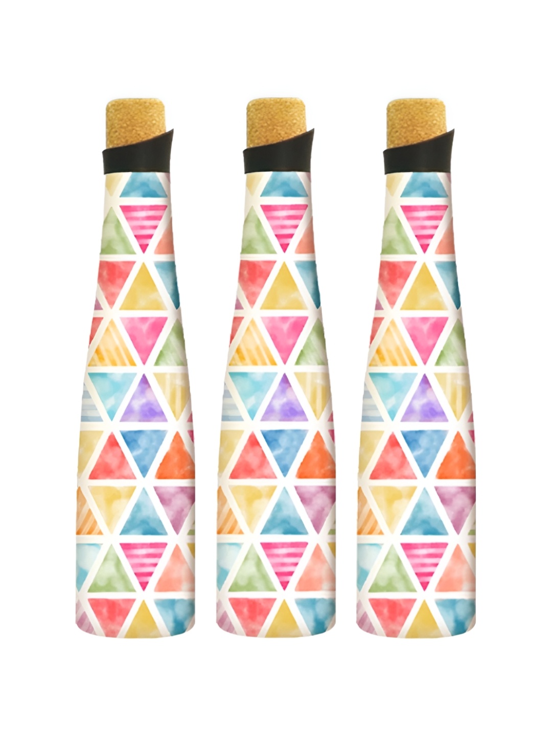 

The Better Home Pink & Yellow 3 Pieces Stainless Steel Water Bottle