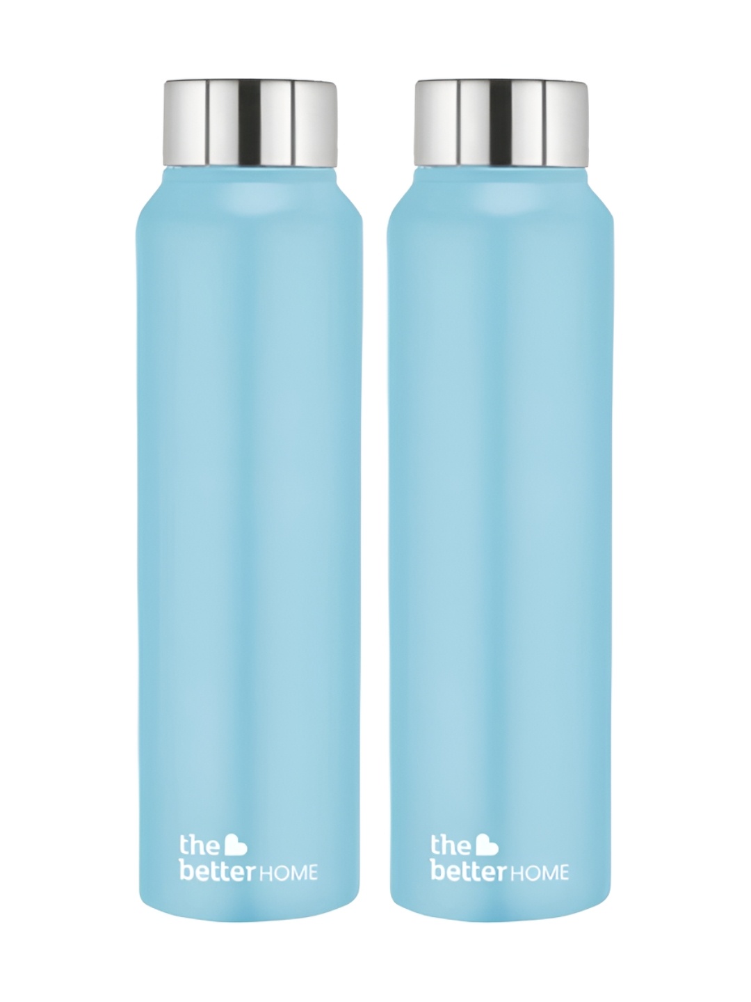 

The Better Home Blue 2 Pcs Stainless Steel Water Bottle 1 Ltr